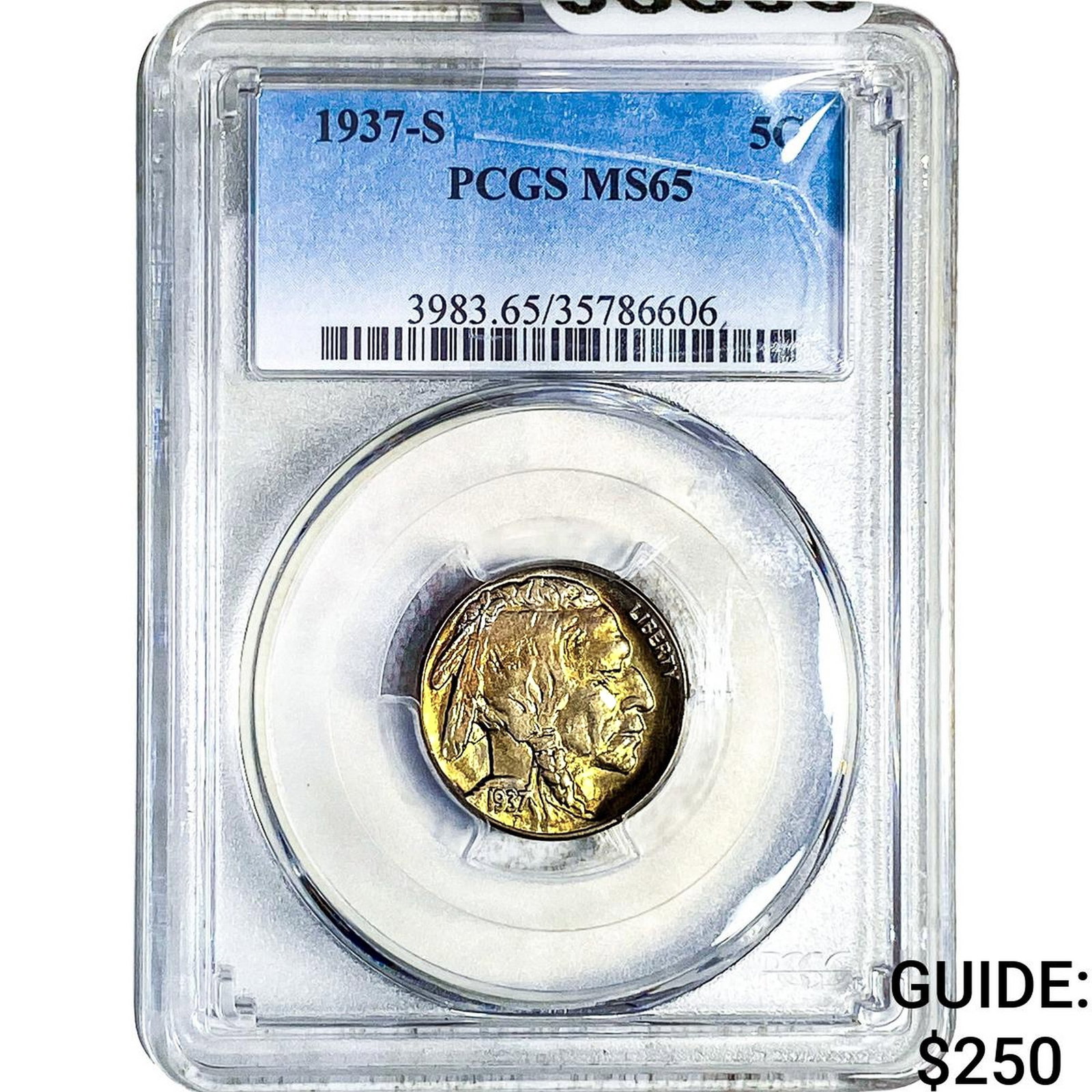 1937-S Buffalo Nickel PCGS MS65: 1937-S Buffalo Nickel PCGS MS65