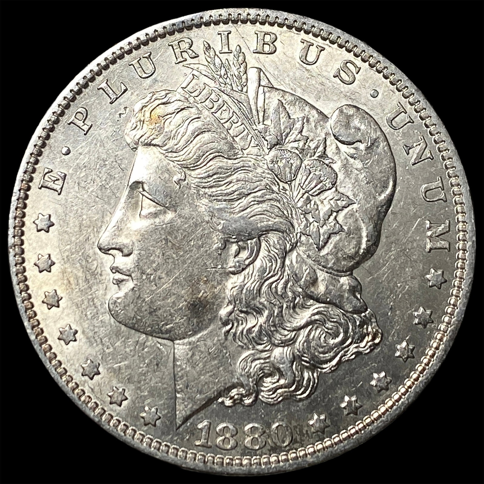 1880-O Micro O Silver Morgan Dollar CHOICE AU: 1880-O Micro O Silver Morgan Dollar CHOICE AU
