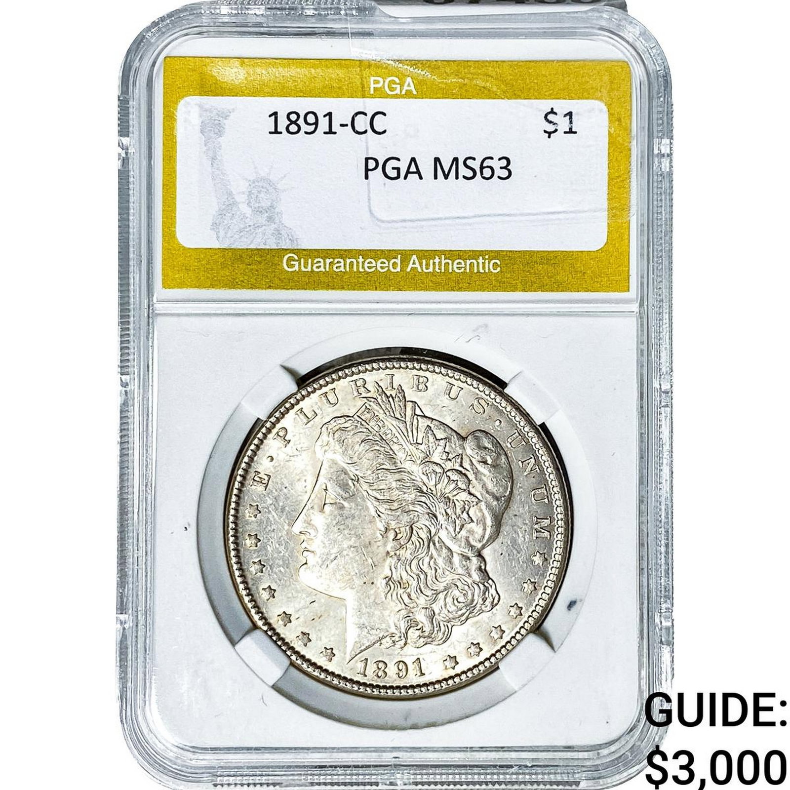 1891-CC Morgan Silver Dollar PGA MS63 (1 of 2)