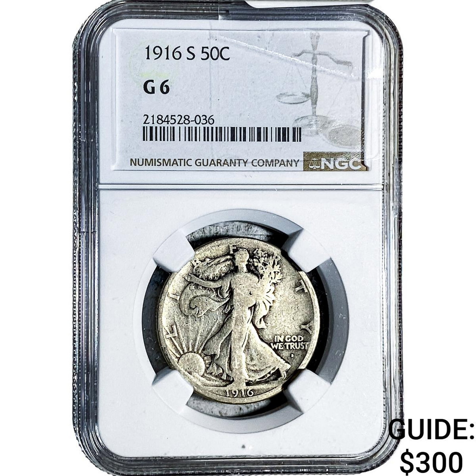 1916-S Walking Liberty Half Dollar NGC G6 (1 of 2)