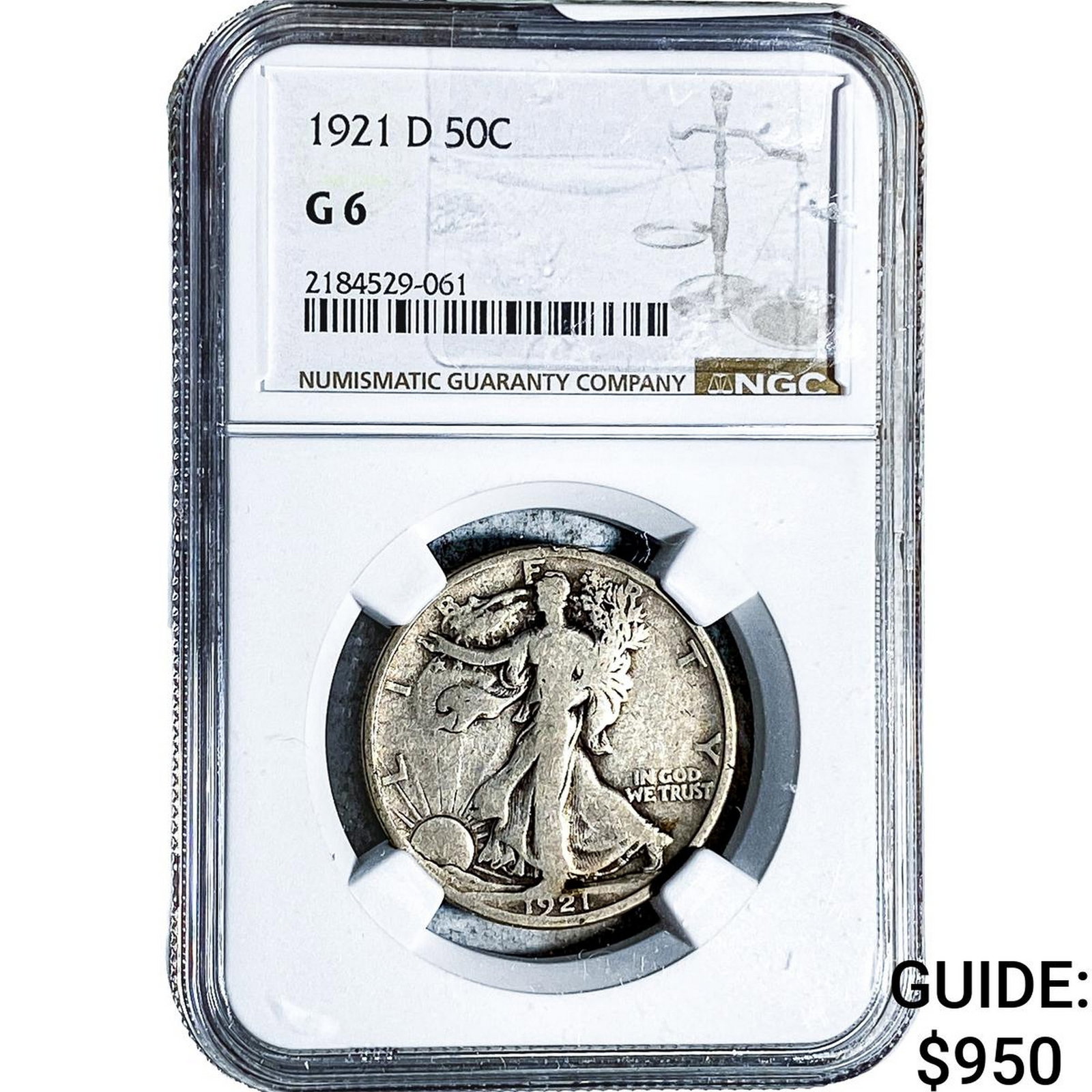 1921-D Walking Liberty Half Dollar NGC G6 (1 of 2)
