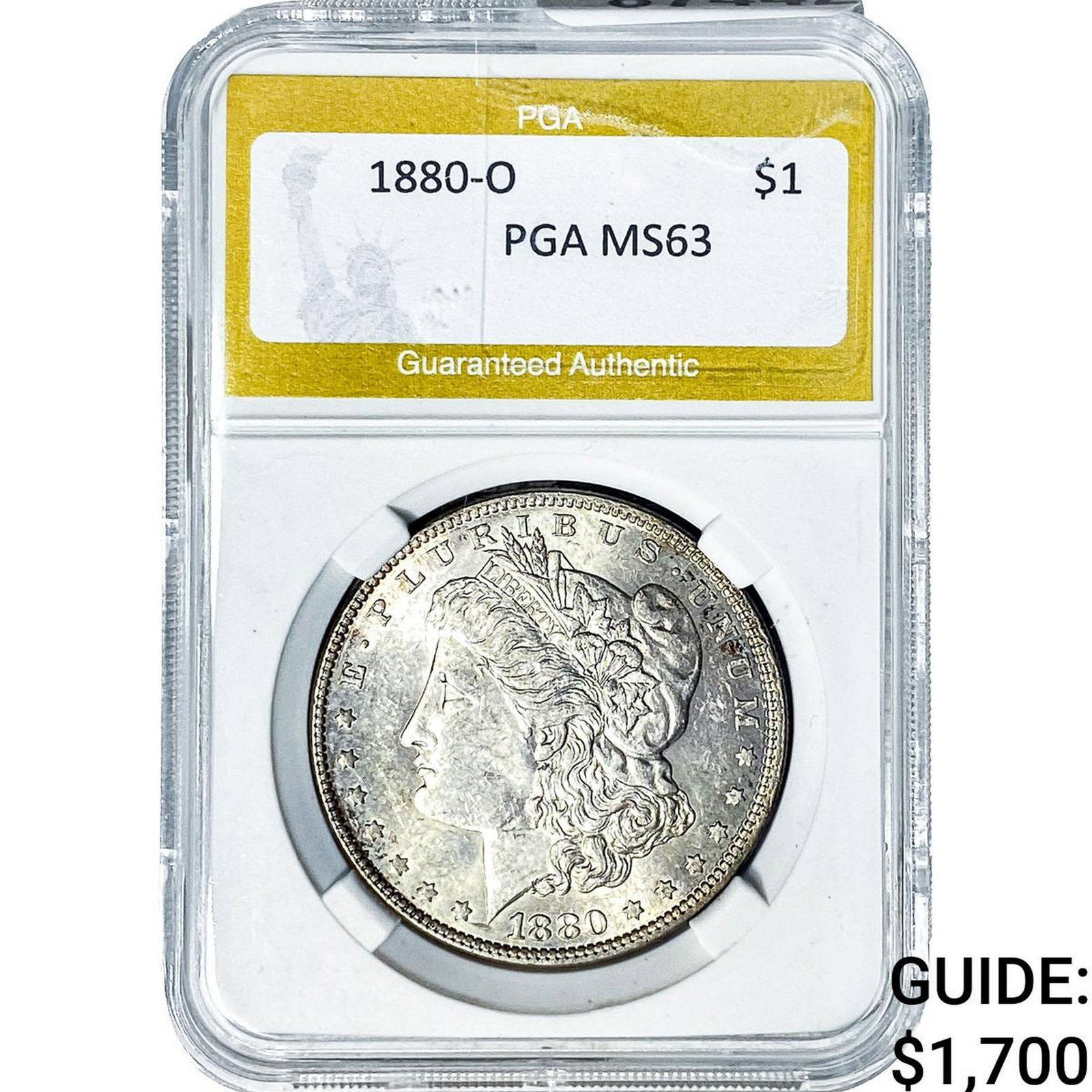 1880-O Morgan Silver Dollar PGA MS63 (1 of 2)