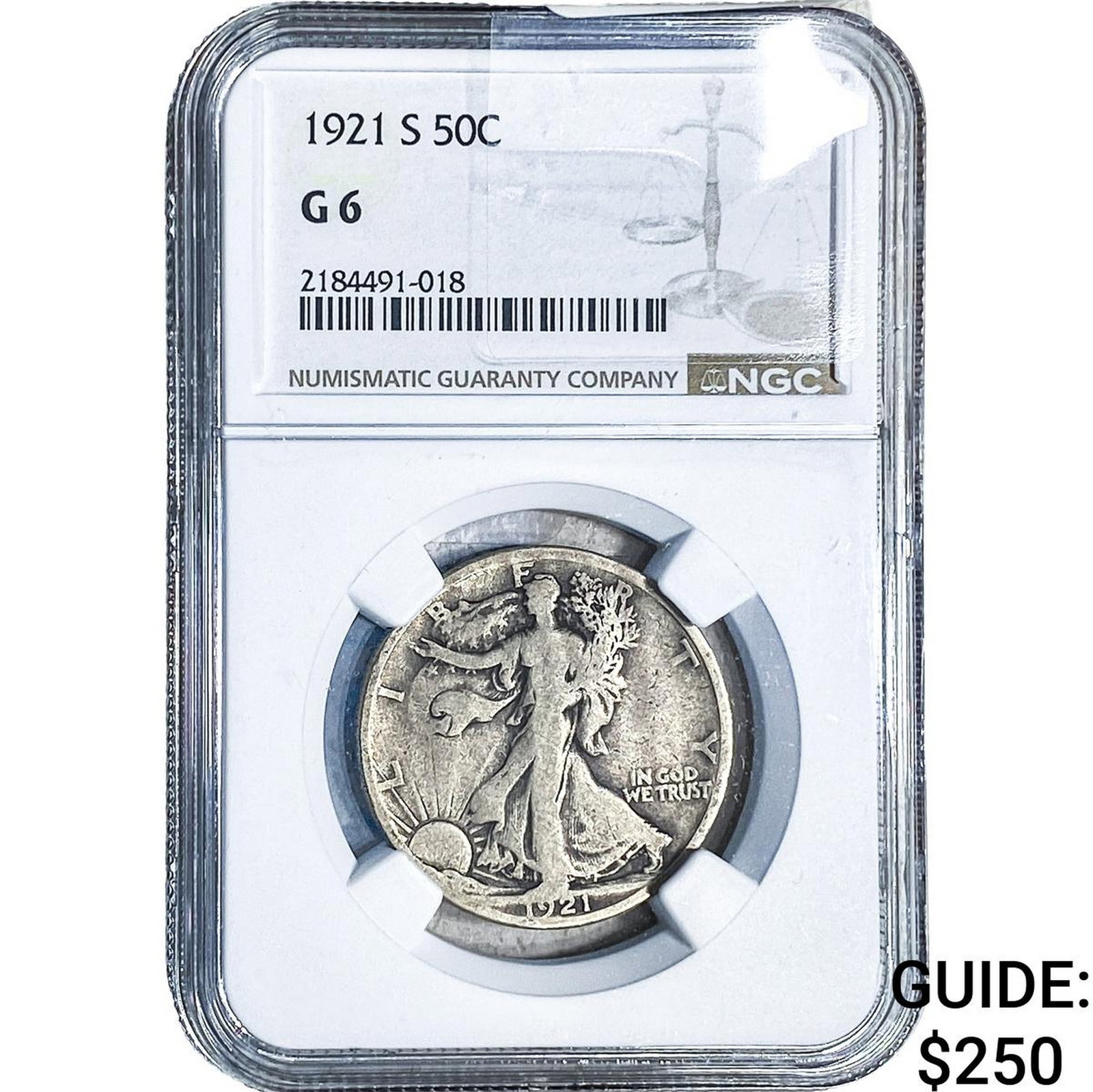 1921-S Walking Liberty Half Dollar NGC G6 (1 of 2)