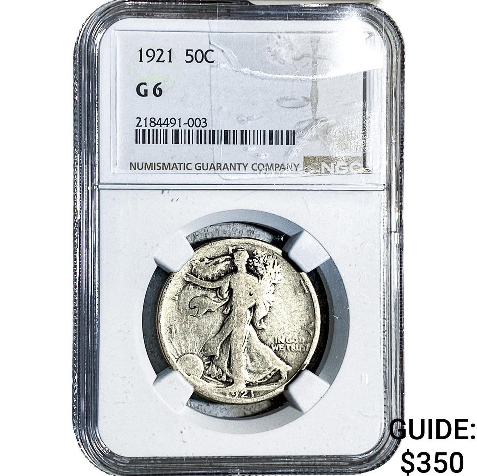 1921 Walking Liberty Half Dollar NGC G6: 1921 Walking Liberty Half Dollar NGC G6