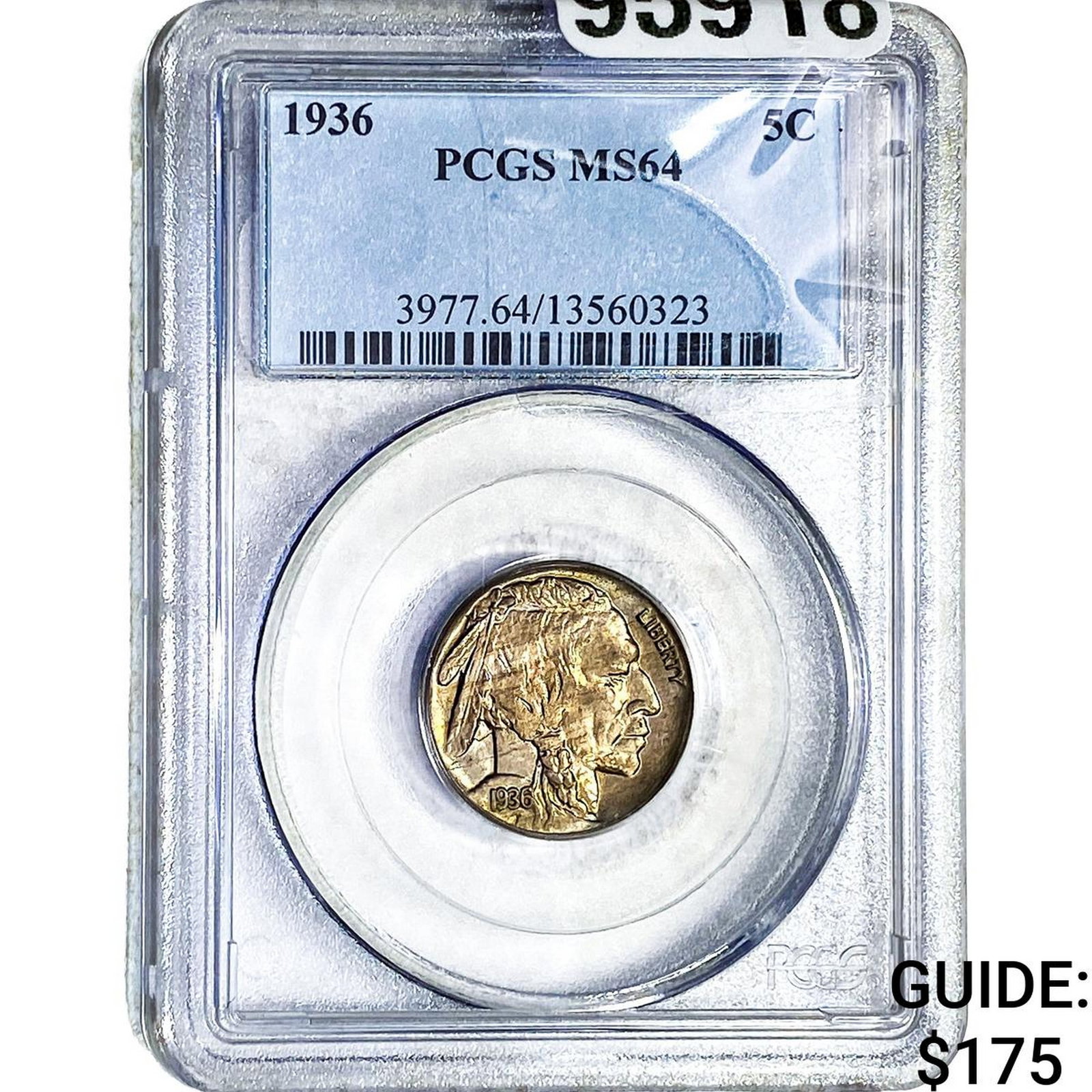 1936 Buffalo Nickel PCGS MS64: 1936 Buffalo Nickel PCGS MS64