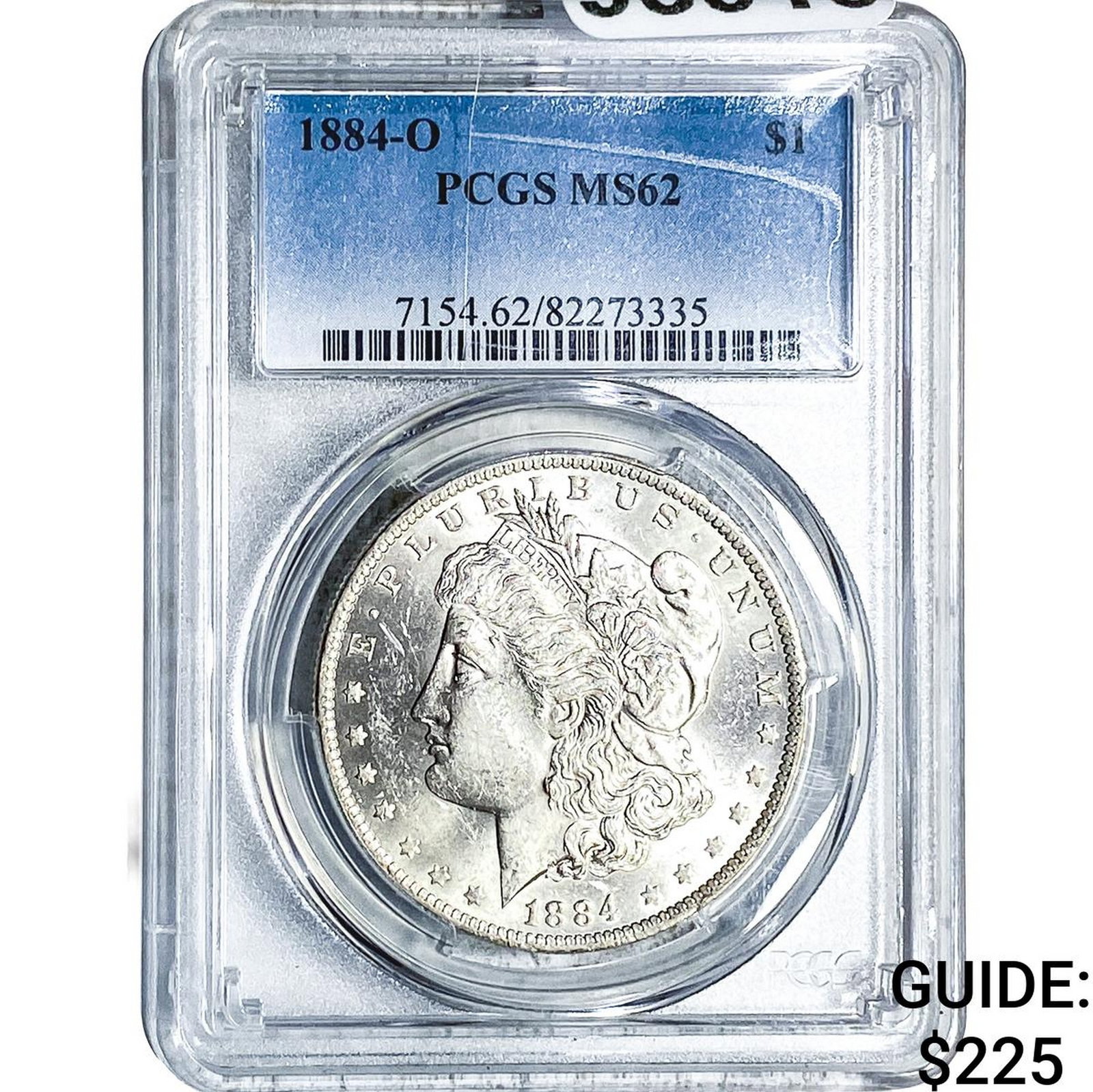 1884-O Morgan Silver Dollar PCGS MS62: 1884-O Morgan Silver Dollar PCGS MS62