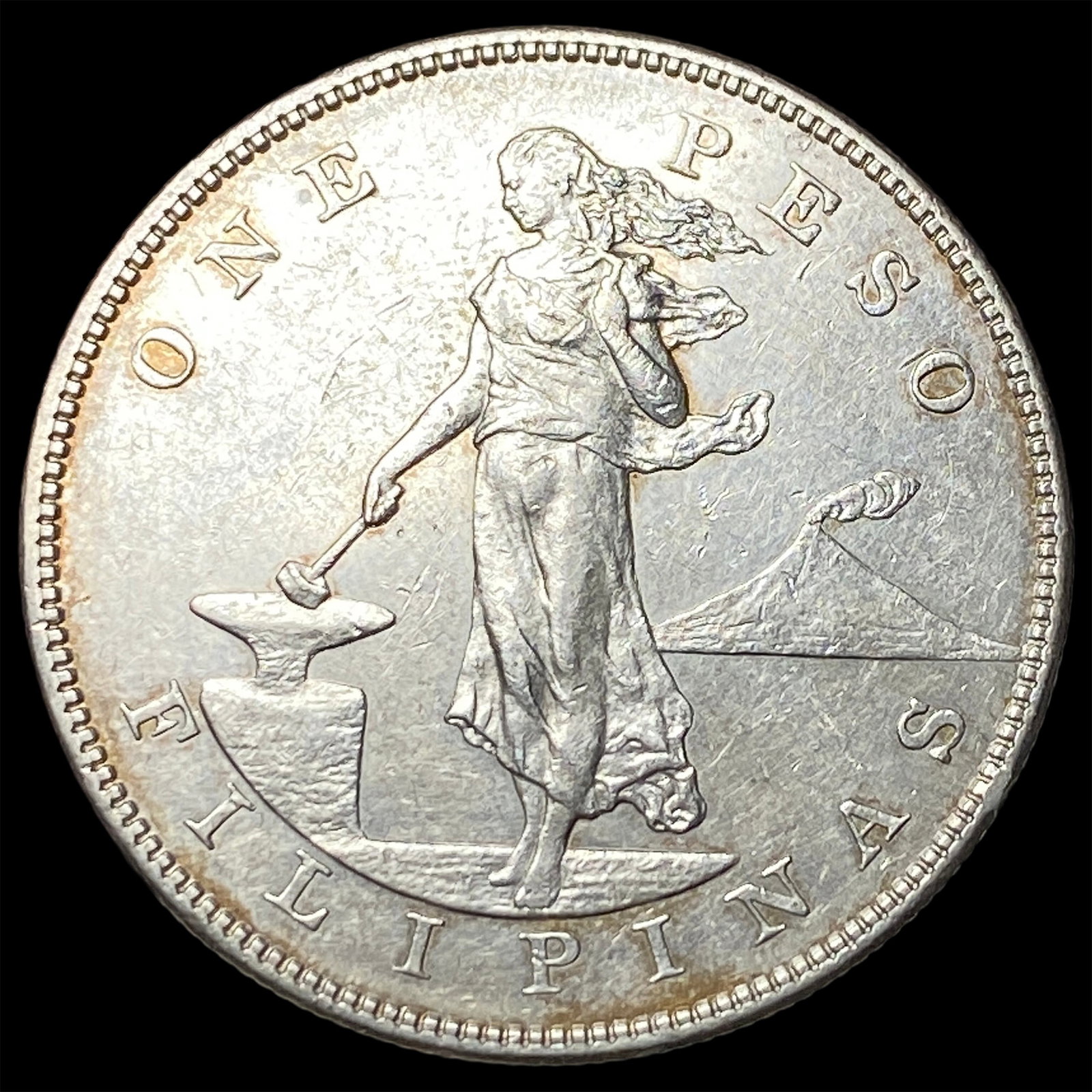 1903-S Philippines Silver One Peso NEARLY UNCIRCULATED (1 of 2)