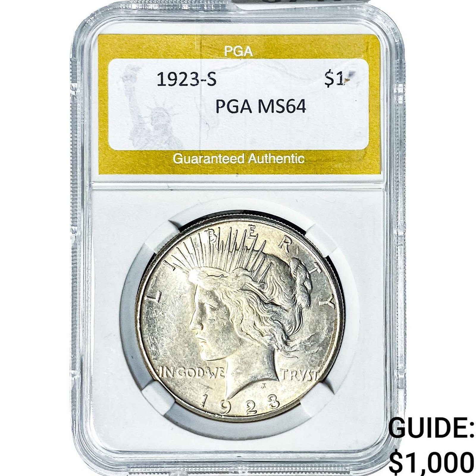 1923-S Silver Peace Dollar PGA MS64 (1 of 2)