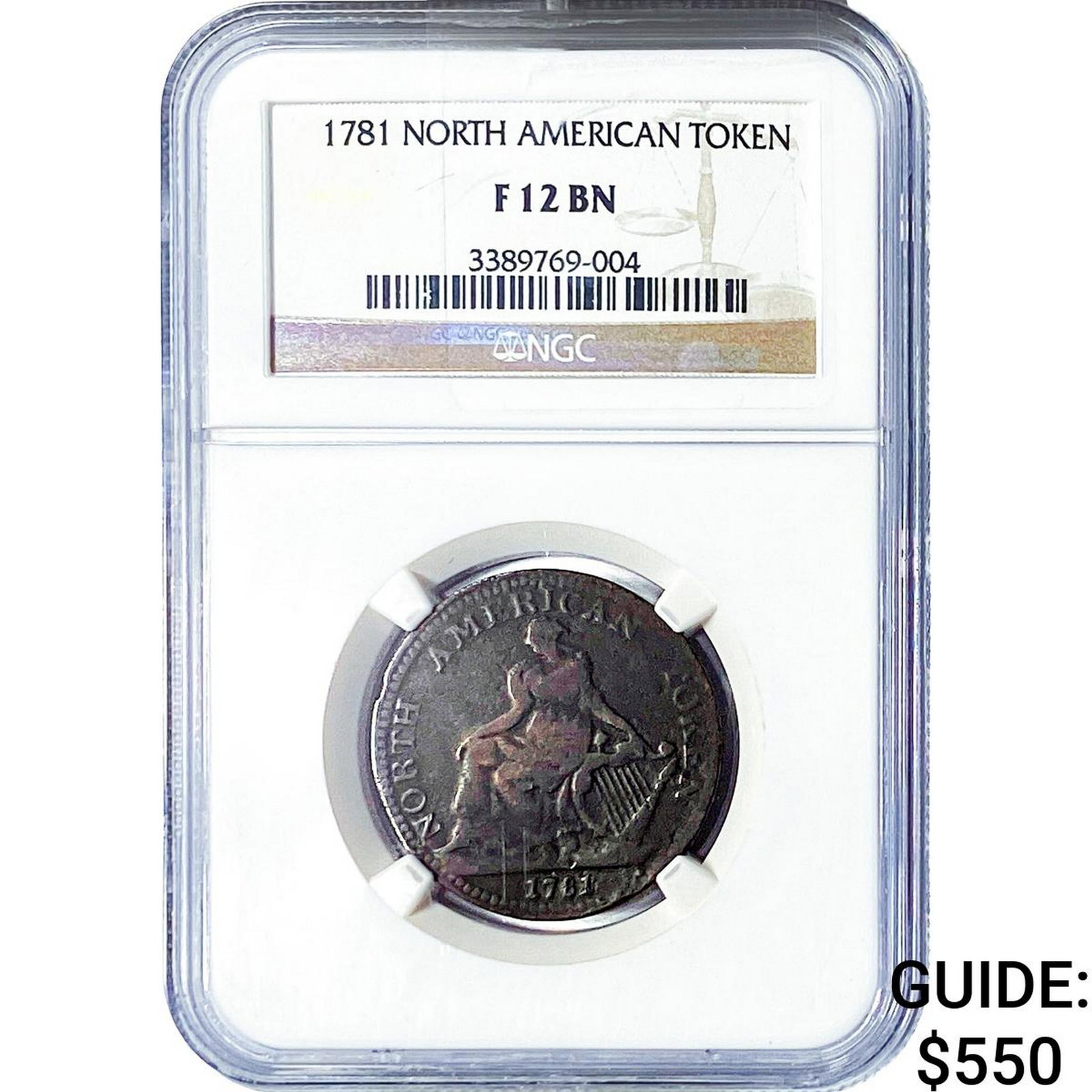 1781 North America Token NGC F12 BN (1 of 2)