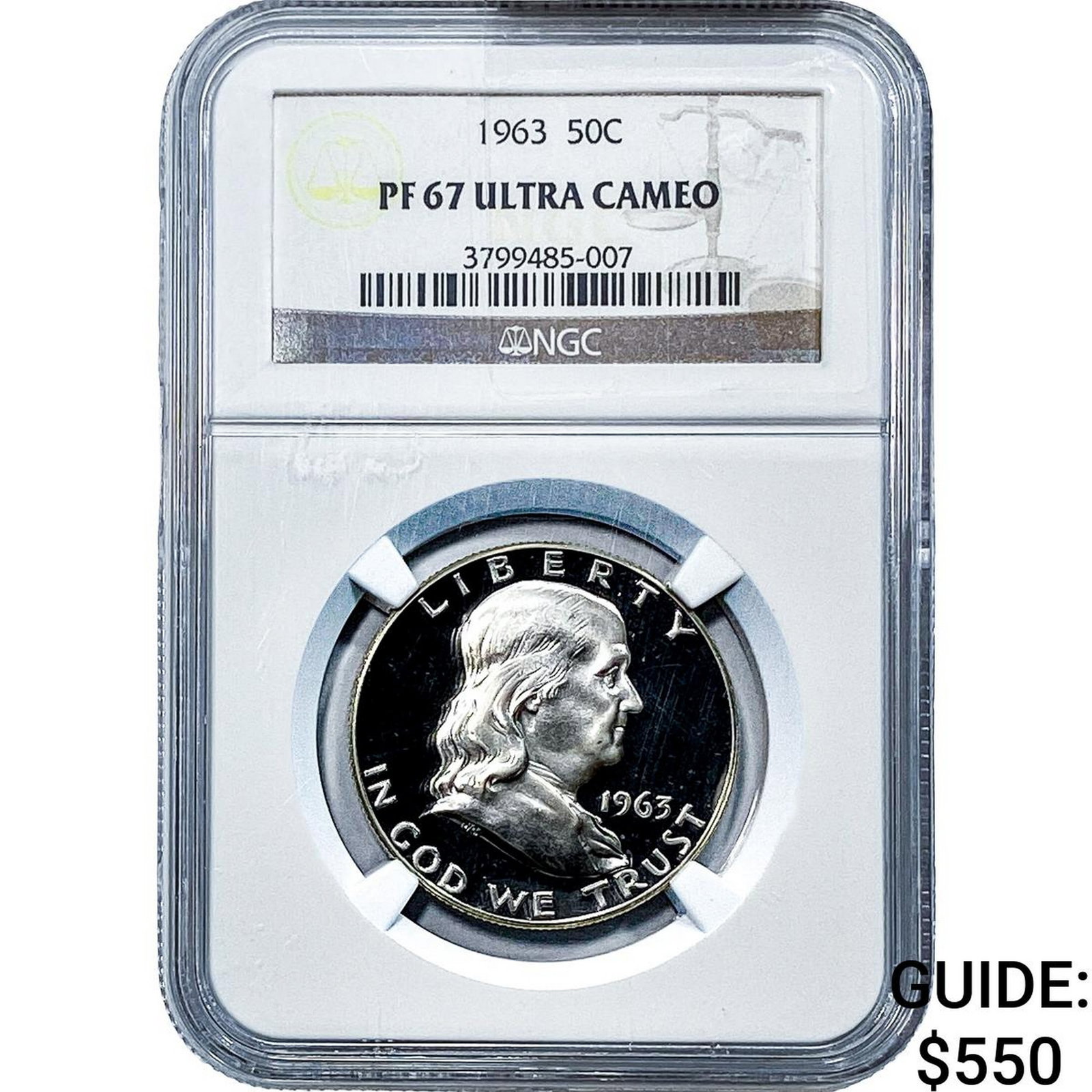 1963 Franklin Half Dollar NGC PF67 Ultra Cameo (1 of 2)