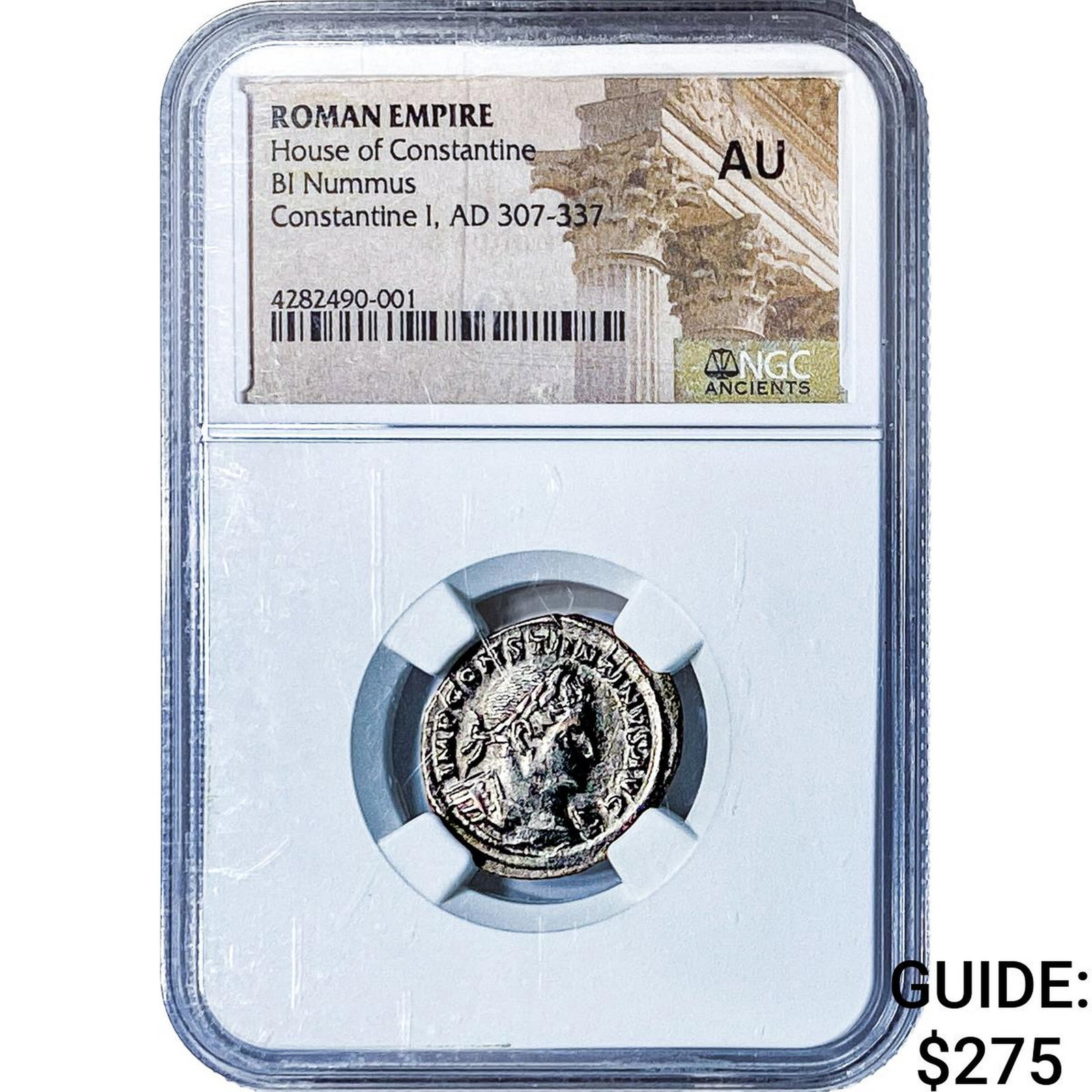 Roman Constantine I AD 307-377 BI Nummus NGC AU: Roman Constantine I AD 307-377 BI Nummus NGC AU