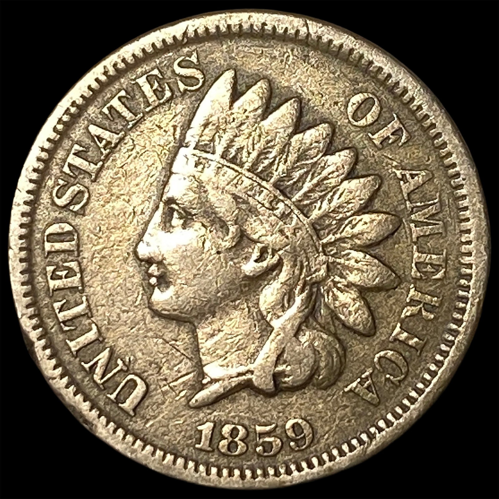 1859 Indian Head Cent NEARLY UNCIRCULATED (1 of 2)