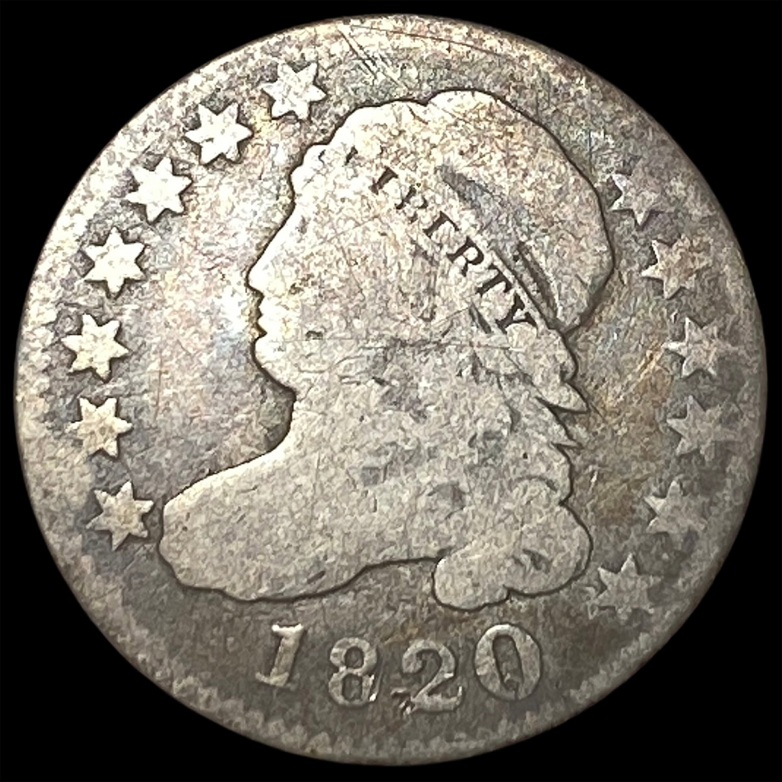 1820 Capped Bust Half Dollar NICELY CIRCULATED (1 of 2)