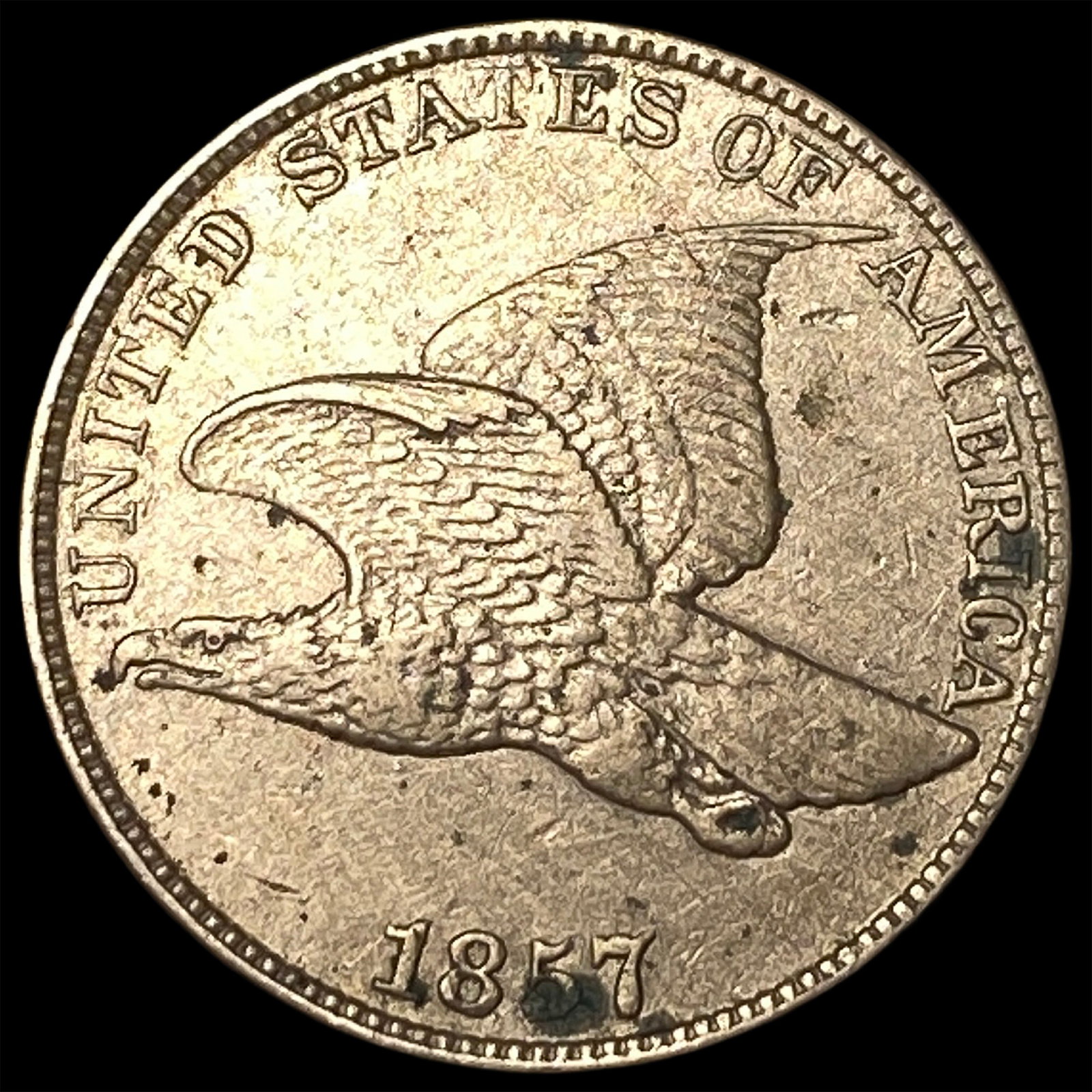 1857 Flying Eagle Cent CLOSELY UNCIRCULATED: 1857 Flying Eagle Cent CLOSELY UNCIRCULATED
