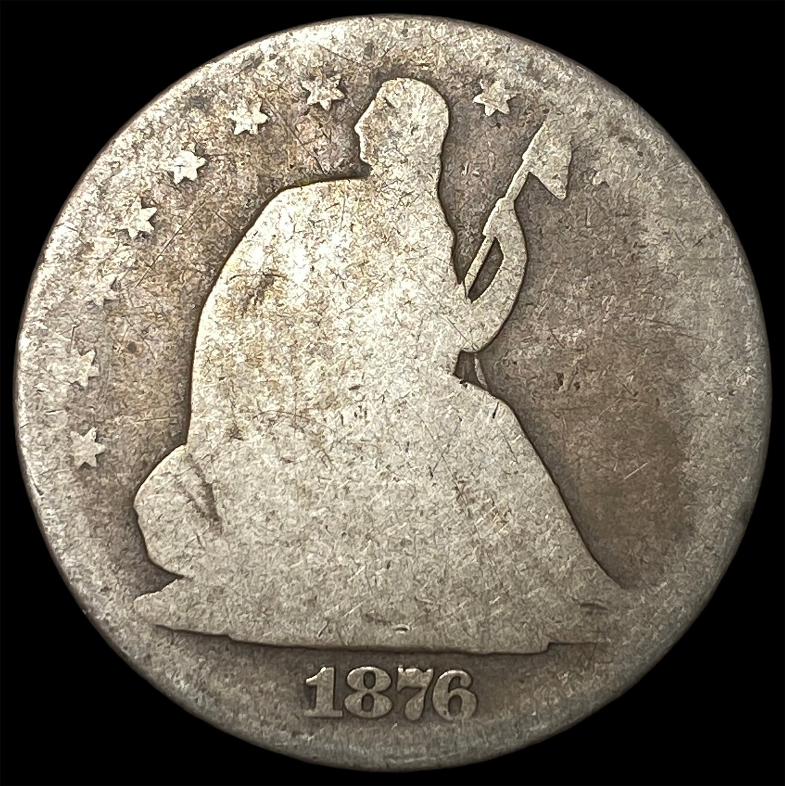 1876-S Silver Seated Liberty Half Dollar NICELY CIRCULATED: 1876-S Silver Seated Liberty Half Dollar NICELY CIRCULATED