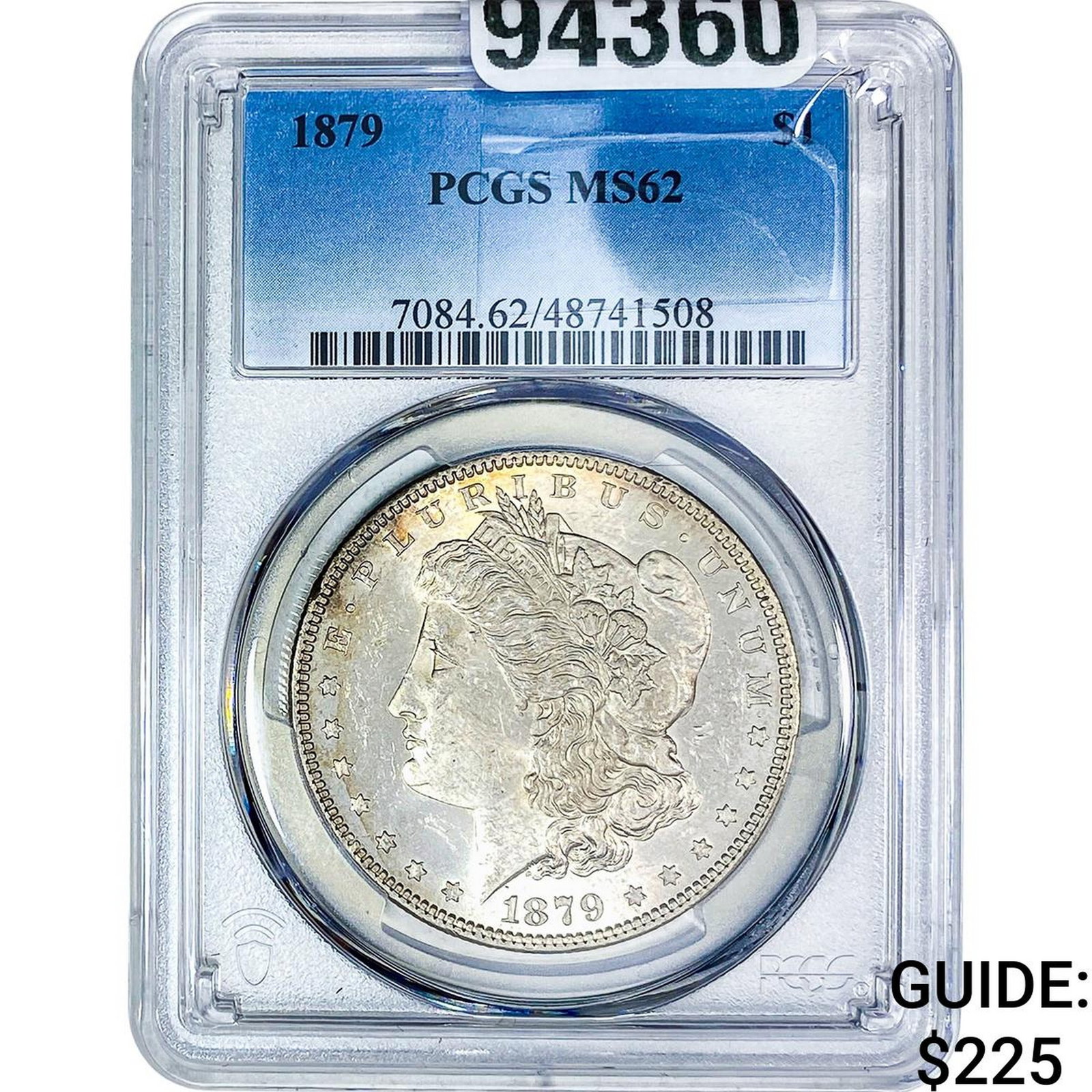 1879 Morgan Silver Dollar PCGS MS62: 1879 Morgan Silver Dollar PCGS MS62