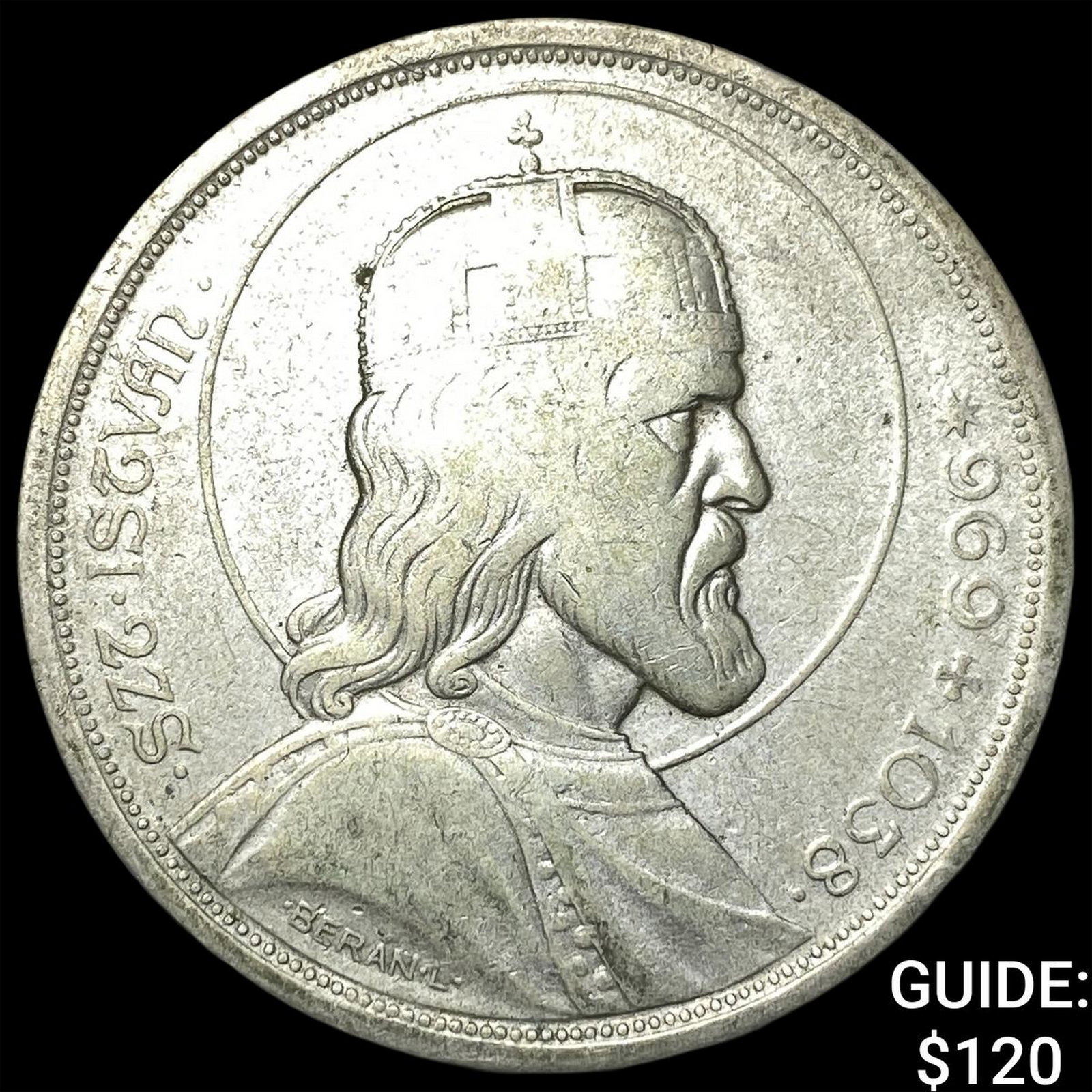 1938 Hungary Silver 5 Pengo .5144oz ASW (1 of 2)