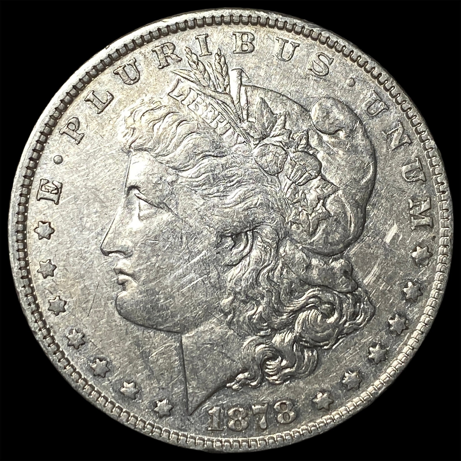 1878 Silver Morgan Dollar NEARLY UNCIRCULATED: 1878 Silver Morgan Dollar NEARLY UNCIRCULATED