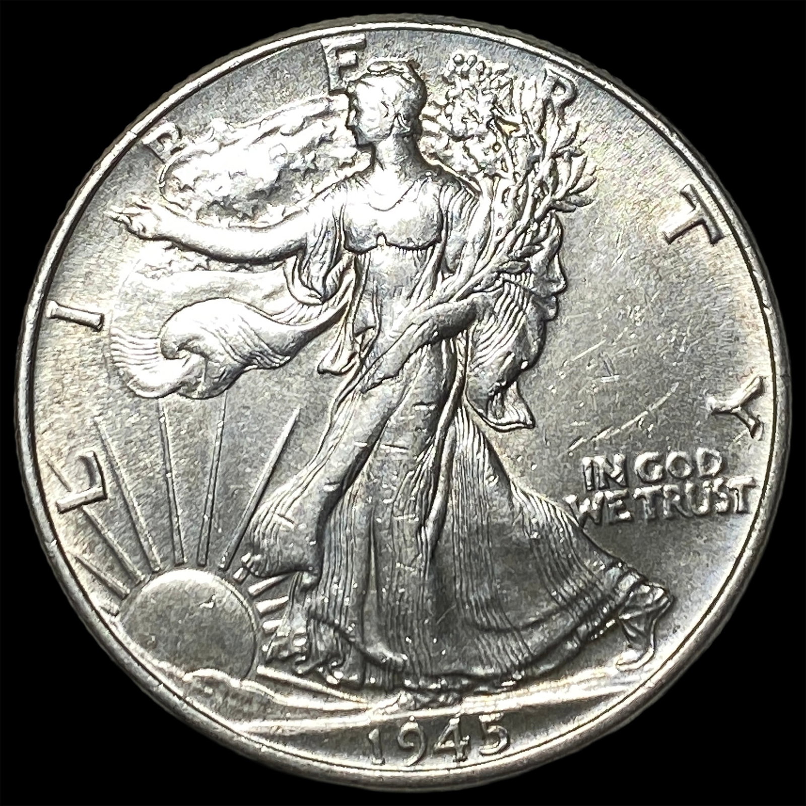 1945 Silver Walking Liberty Half Dollar CHOICE AU (1 of 2)