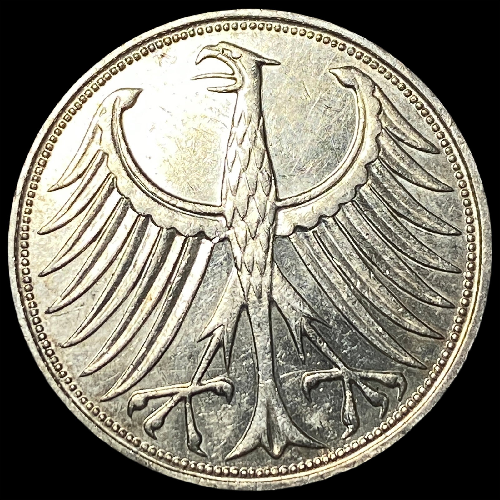 1966J West Germany Silver 5 Mark: 1966J West Germany Silver 5 Mark