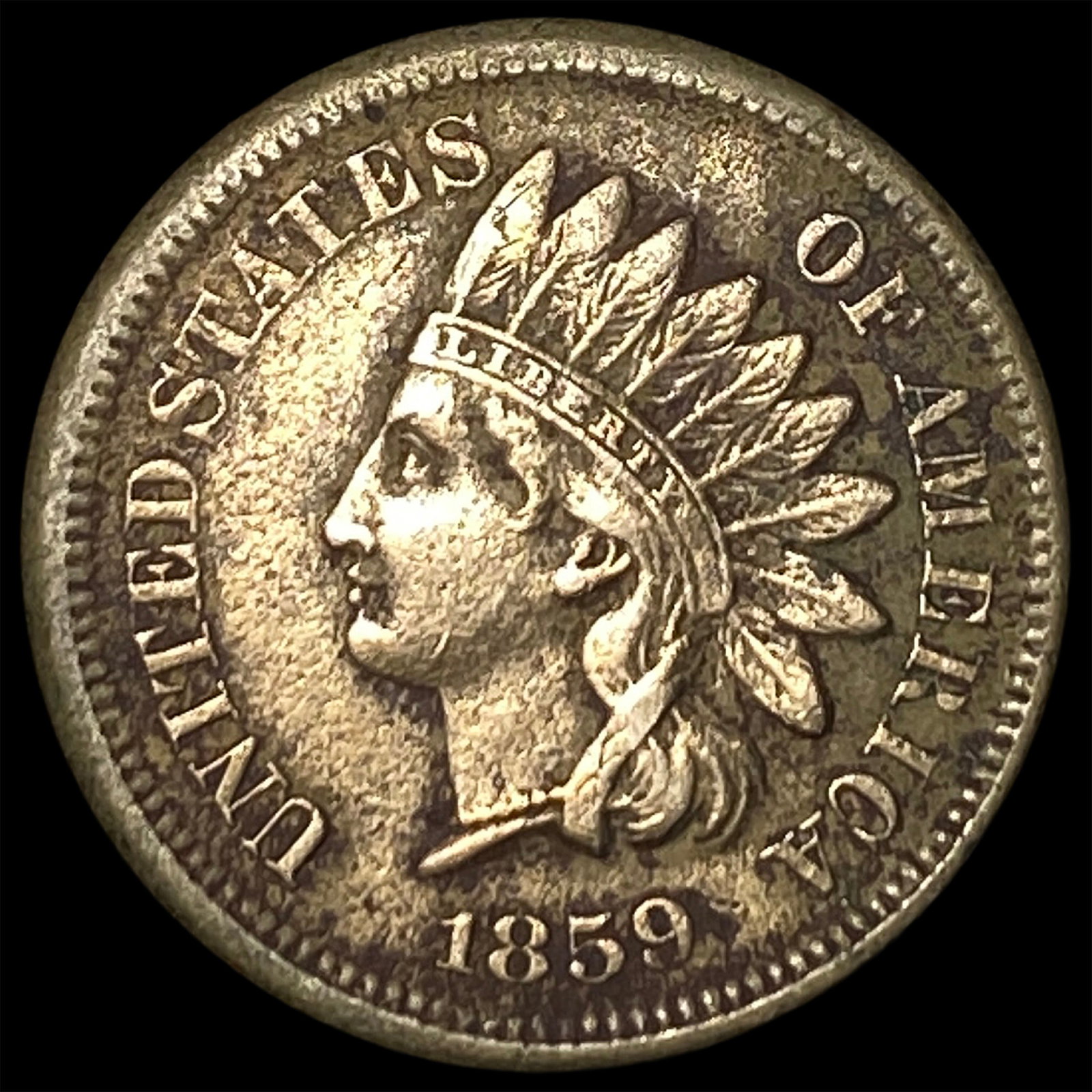 1859 Indian Head Cent ABOUT UNCIRCULATED (1 of 2)