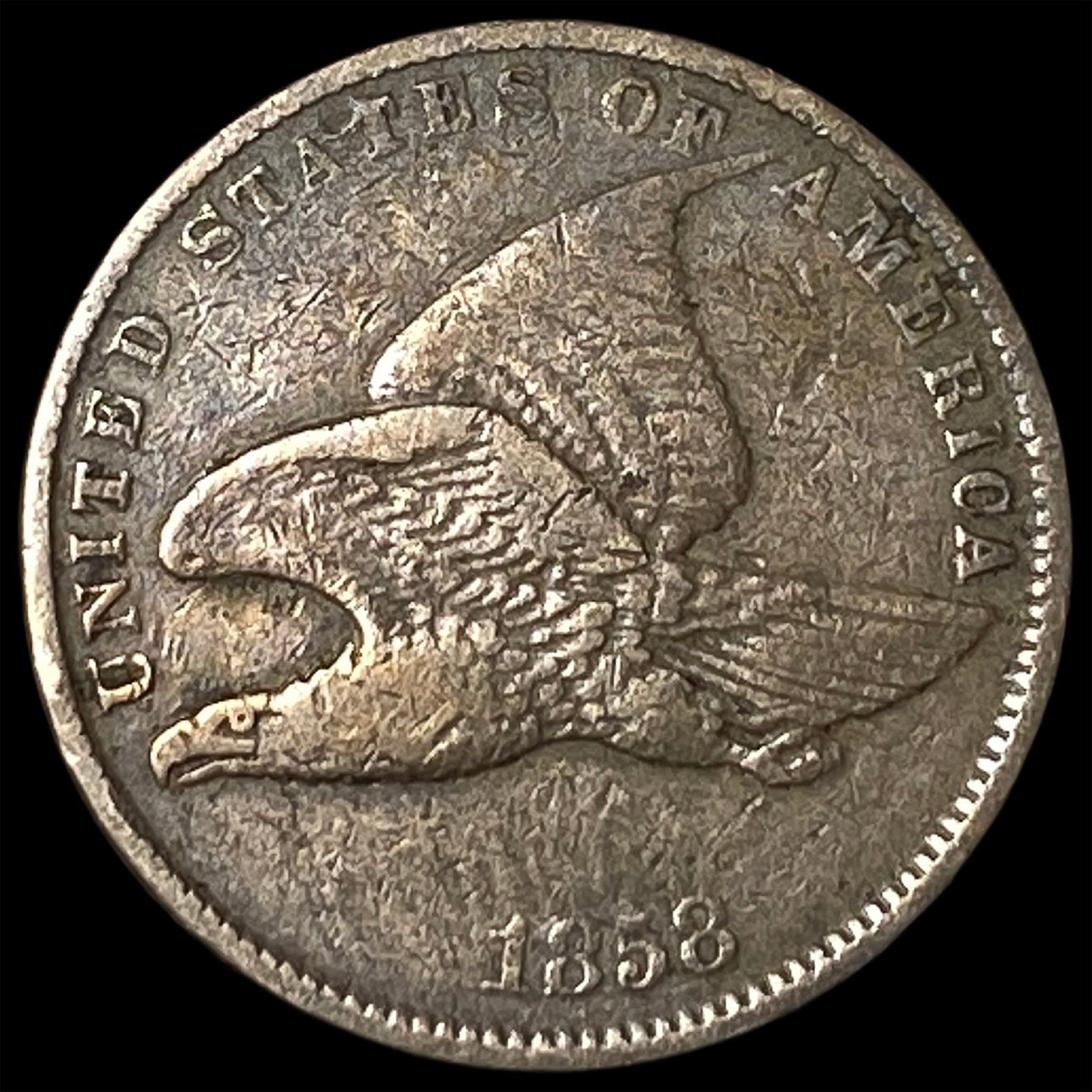 1858 Flying Eagle Cent NEARLY UNCIRCULATED (1 of 2)
