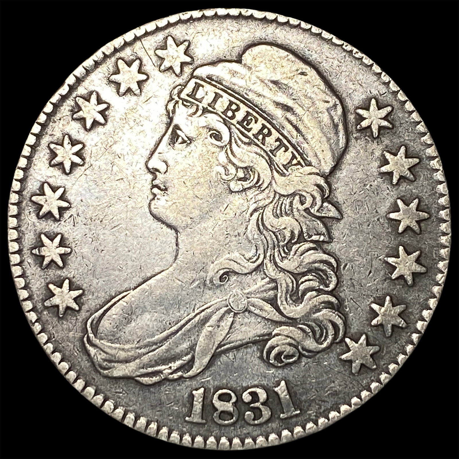 1831 Capped Bust Silver Half Dollar NEARLY UNCIRCULATED: 1831 Capped Bust Silver Half Dollar NEARLY UNCIRCULATED