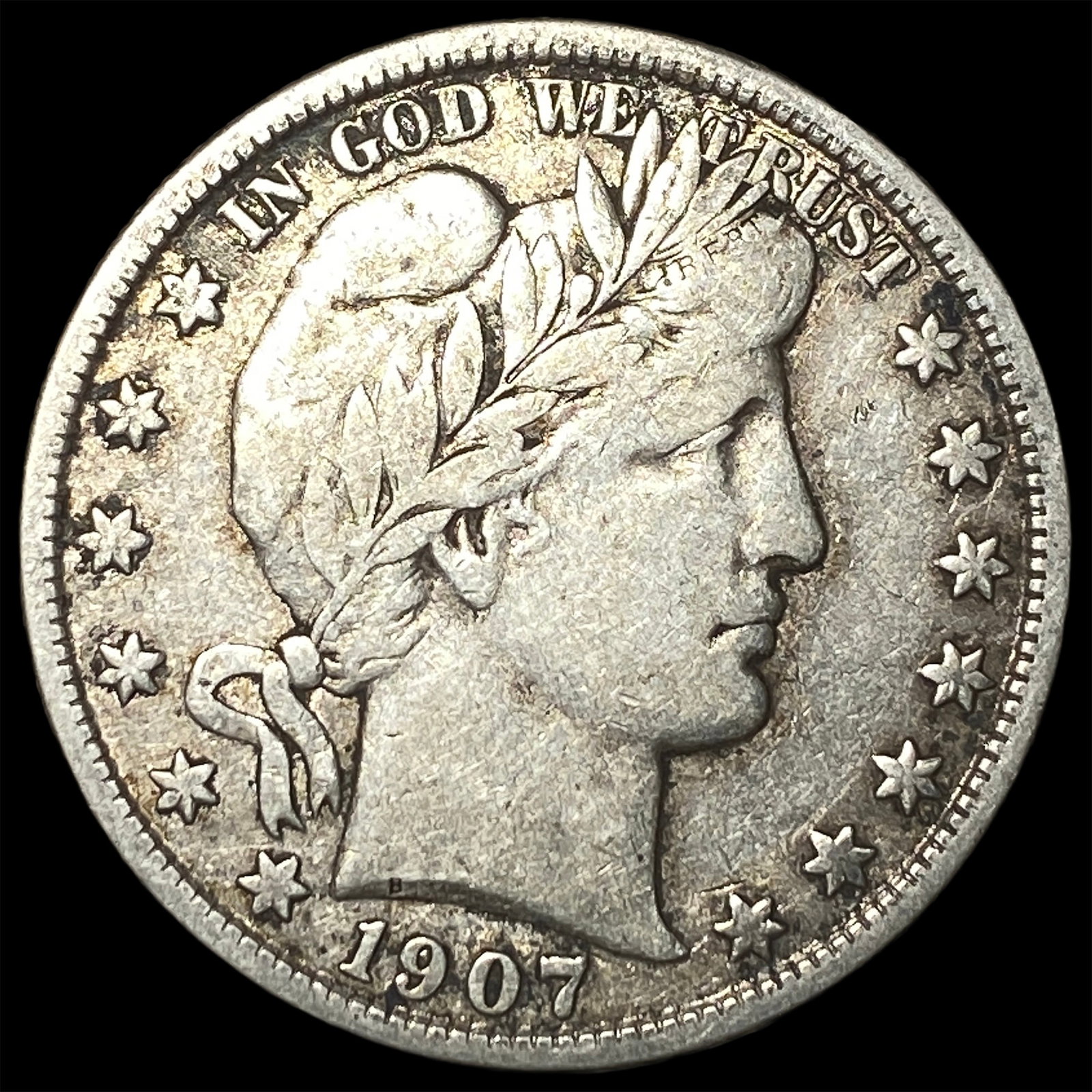 1907-D Silver Barber Half Dollar LIGHTLY CIRCULATED: 1907-D Silver Barber Half Dollar LIGHTLY CIRCULATED