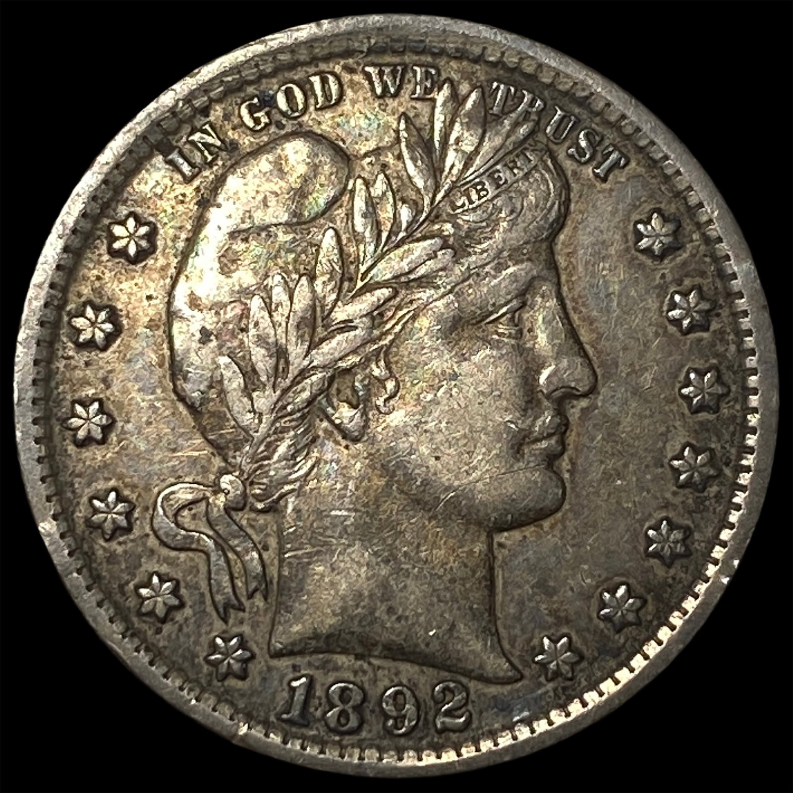 1892 Silver Barber Quarter NICELY CIRCULATED (1 of 2)