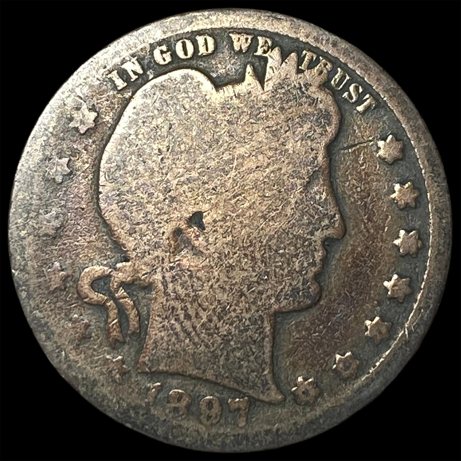 1907-O Silver Barber Quarter NICELY CIRCULATED (1 of 2)