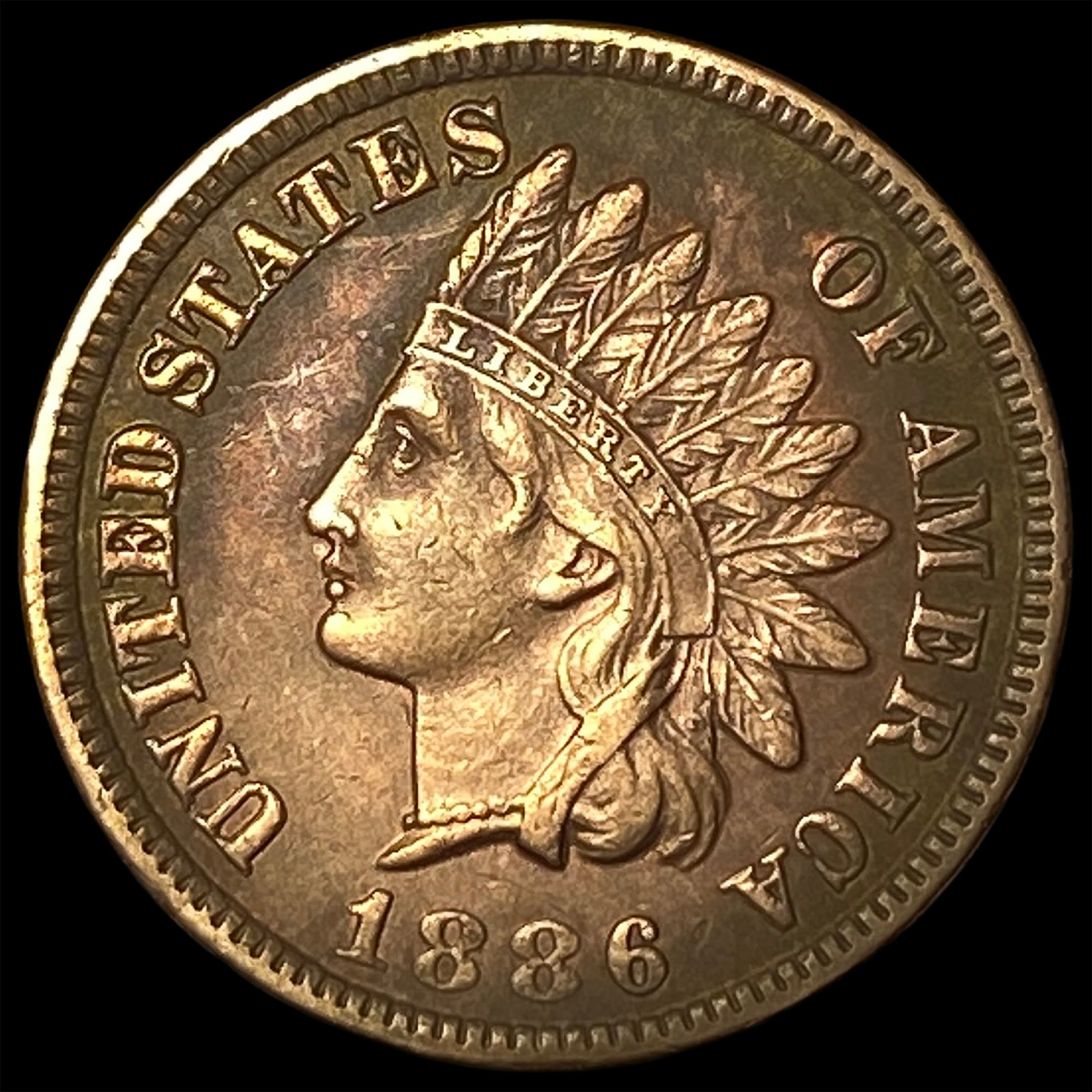 1886 Indian Head Cent NEARLY UNCIRCULATED: 1886 Indian Head Cent NEARLY UNCIRCULATED