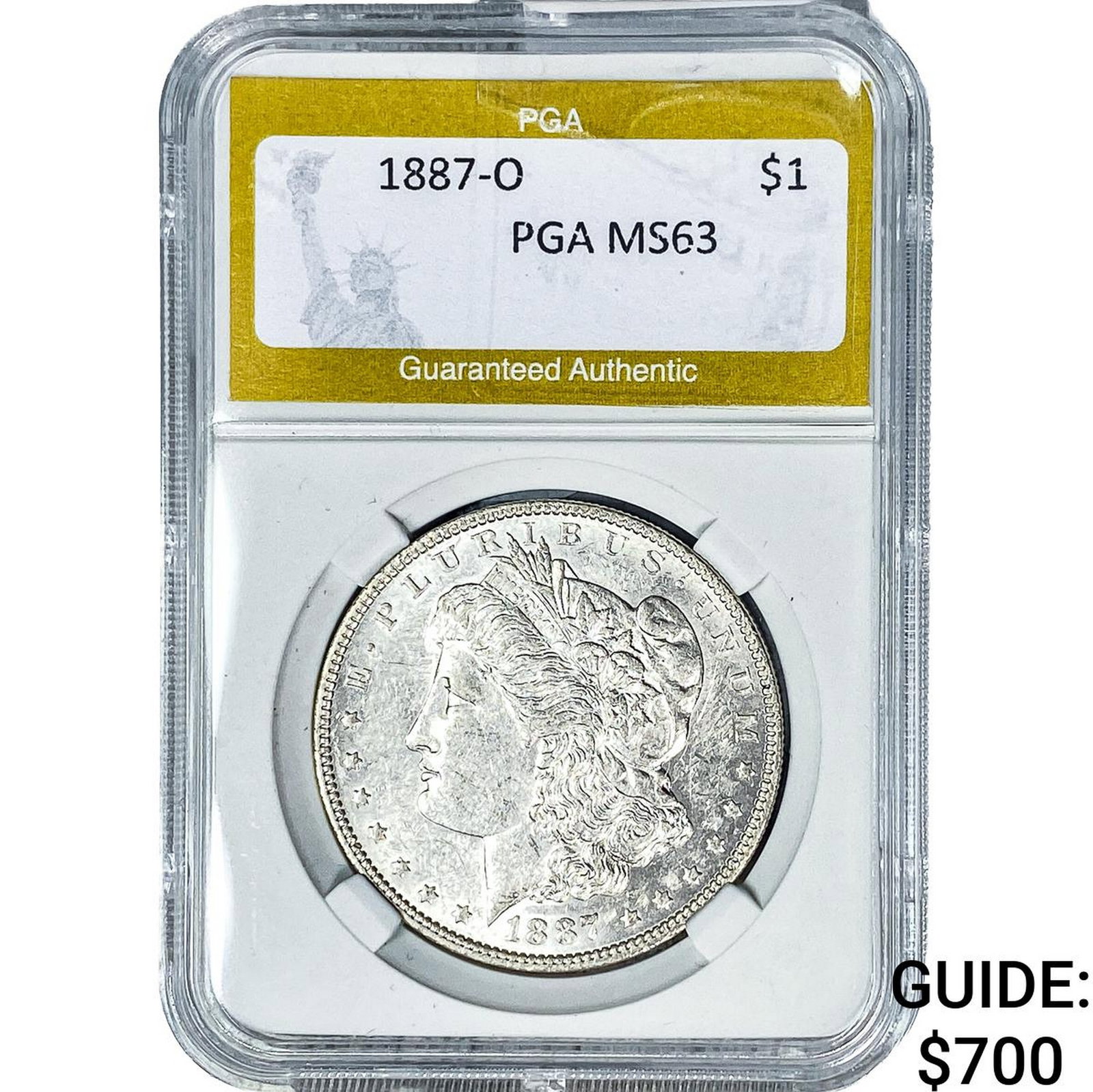 1887-O Morgan Silver Dollar PGA MS63 (1 of 2)