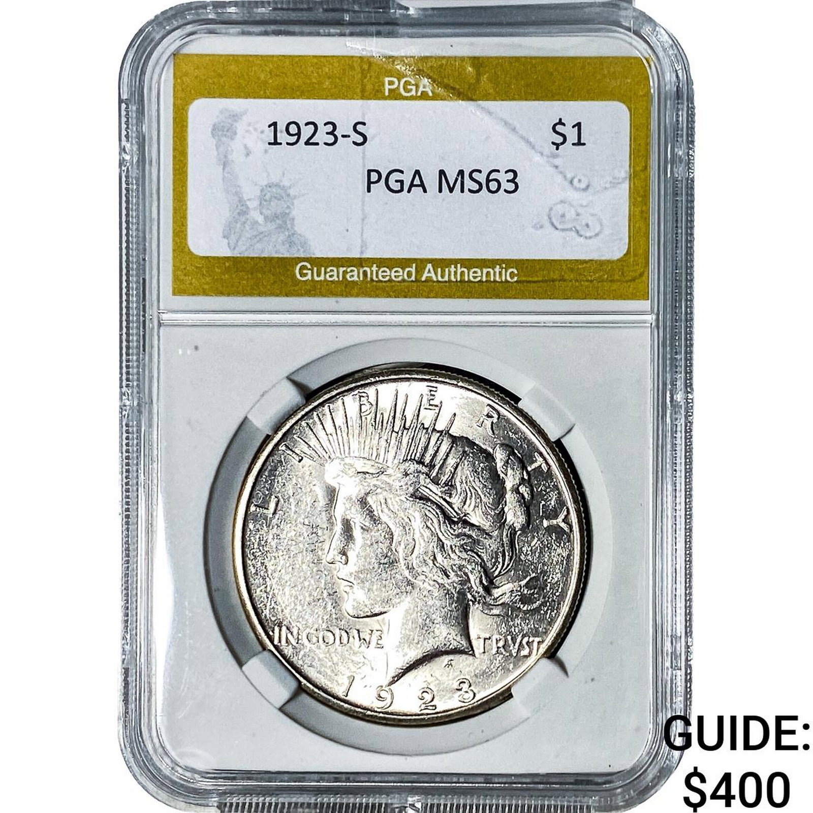 1923-S Silver Peace Dollar PGA MS63 (1 of 2)