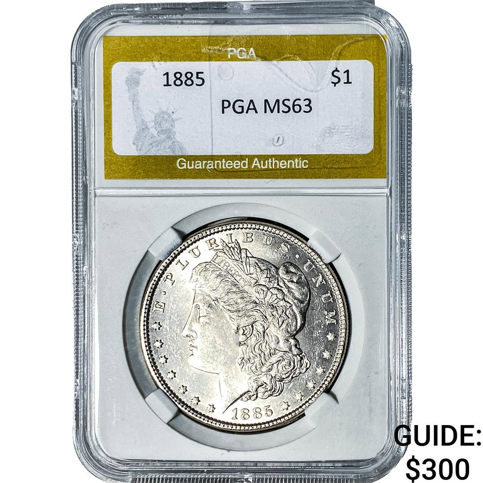 1885 Morgan Silver Dollar PGA MS63: 1885 Morgan Silver Dollar PGA MS63