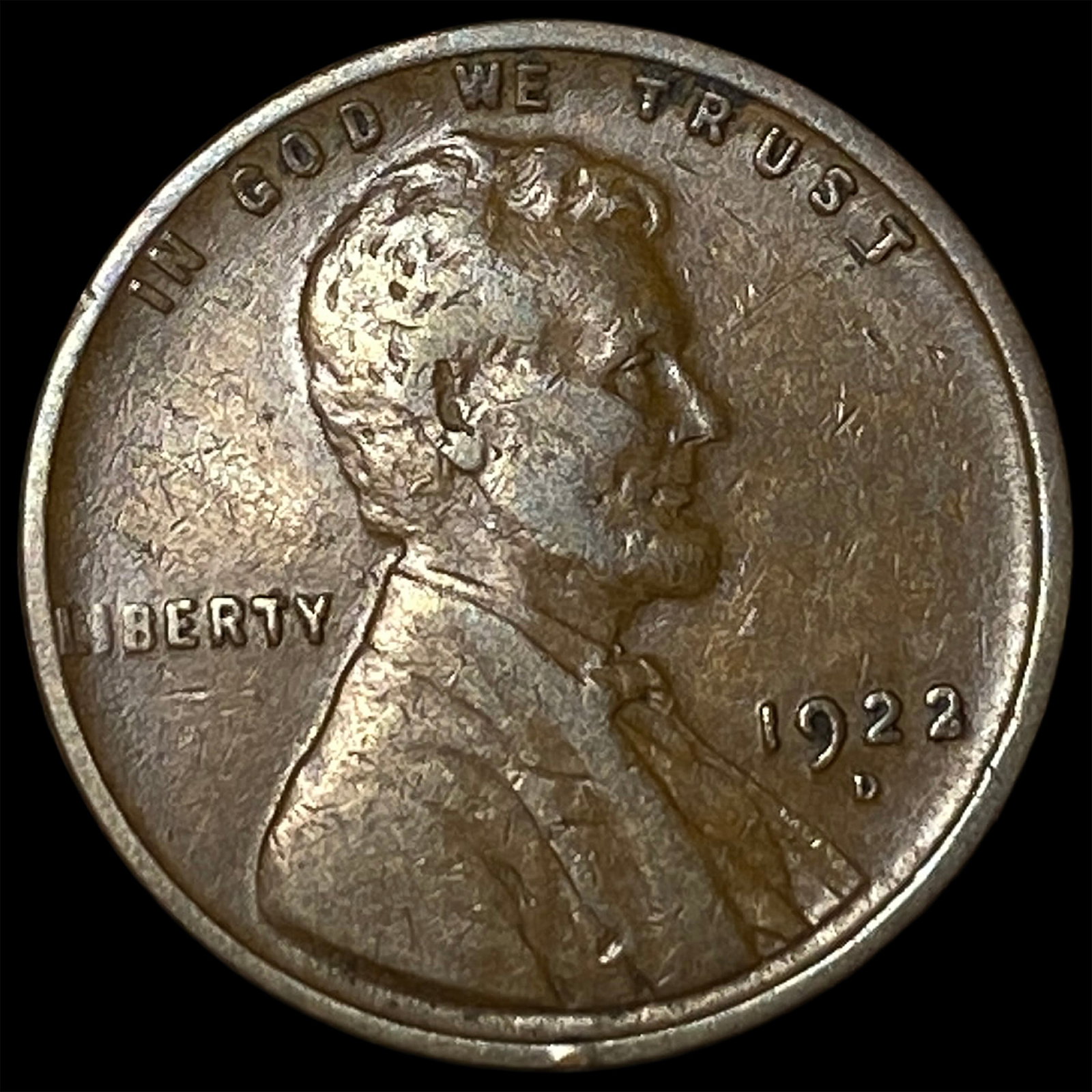 1922-D Lincoln Wheat Cent NEARLY UNCIRCULATED: 1922-D Lincoln Wheat Cent NEARLY UNCIRCULATED