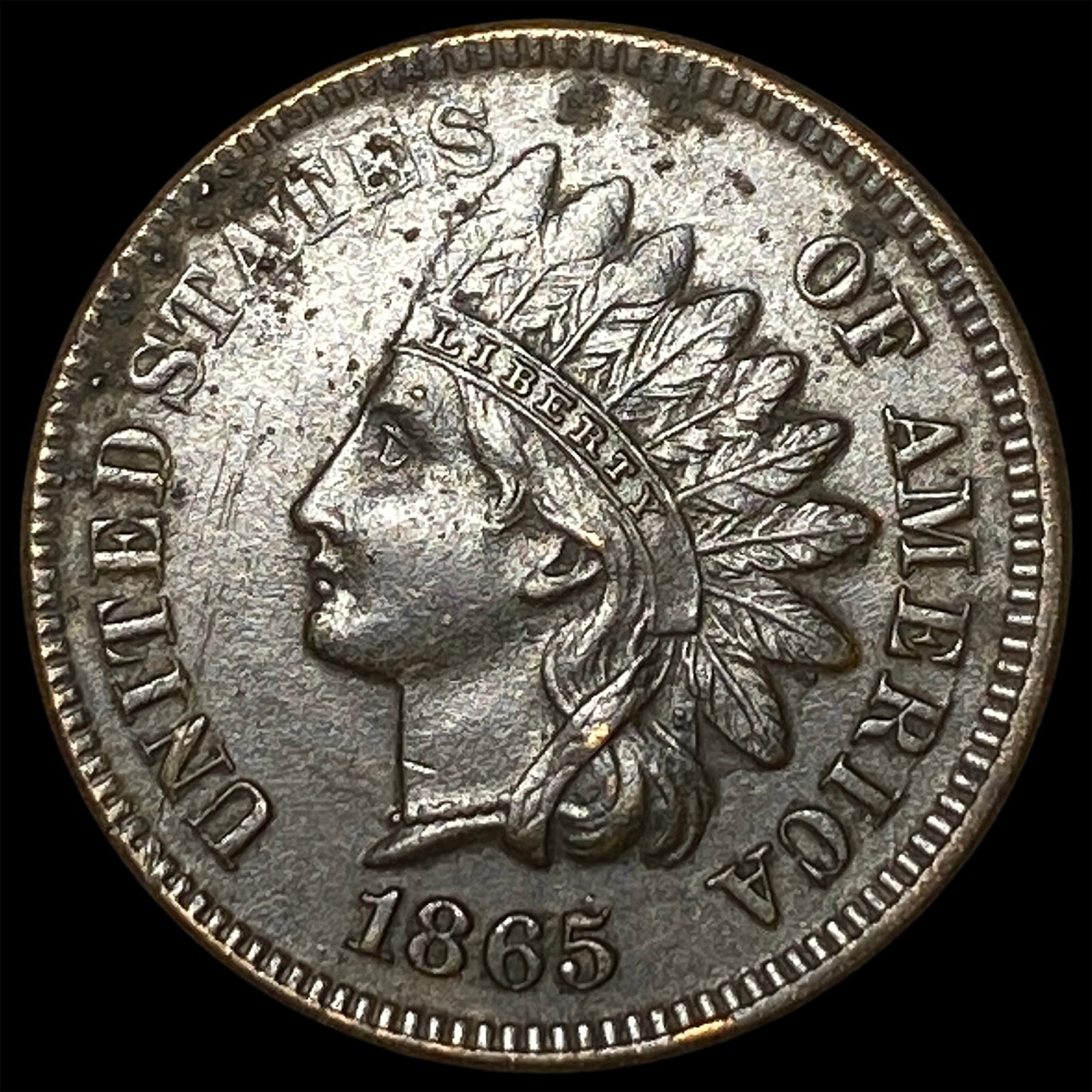 1865 Indian Head Cent CLOSELY UNCIRCULATED (1 of 2)