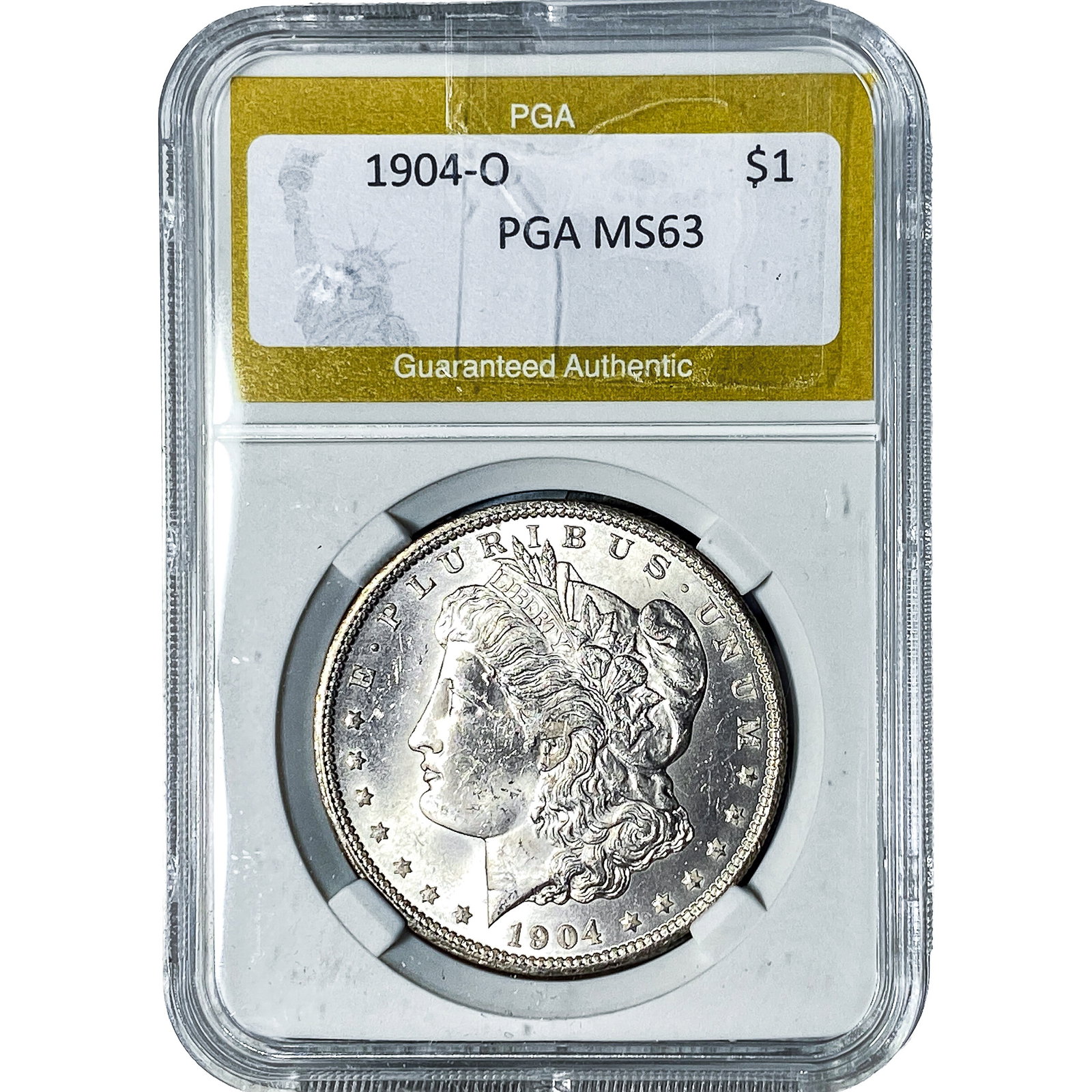 1904-O Morgan Silver Dollar PGA MS63: 1904-O Morgan Silver Dollar PGA MS63