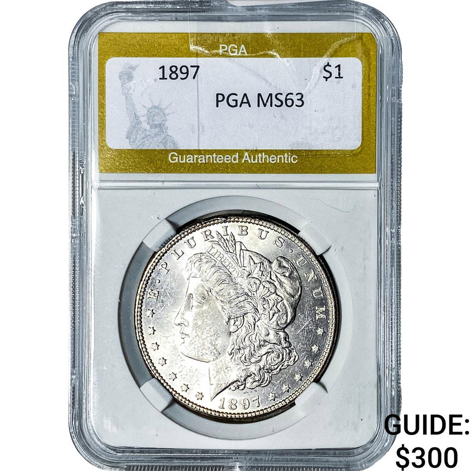 1897 Morgan Silver Dollar PGA MS63: 1897 Morgan Silver Dollar PGA MS63