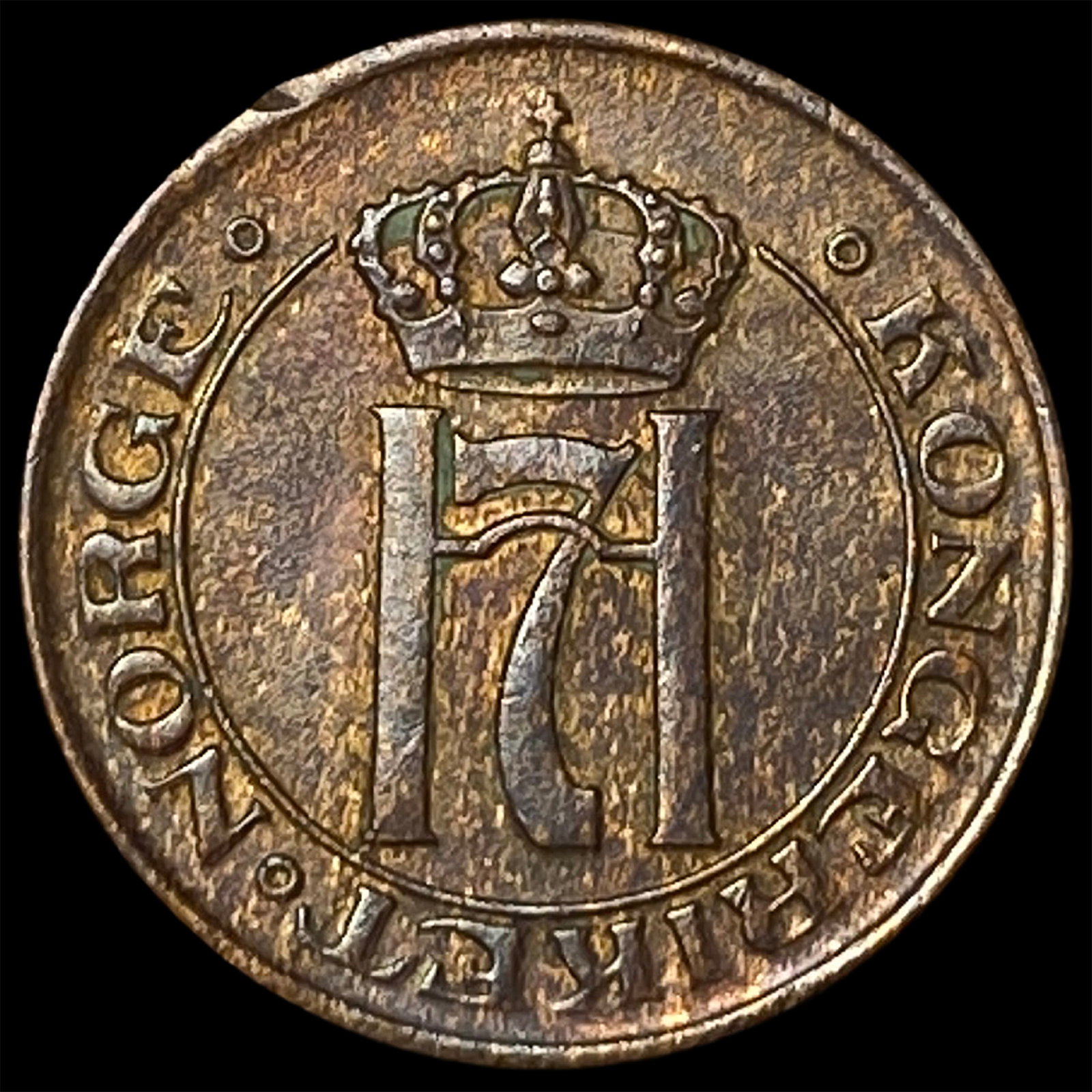 1913 Norway Bronze 1 Ore (1 of 2)