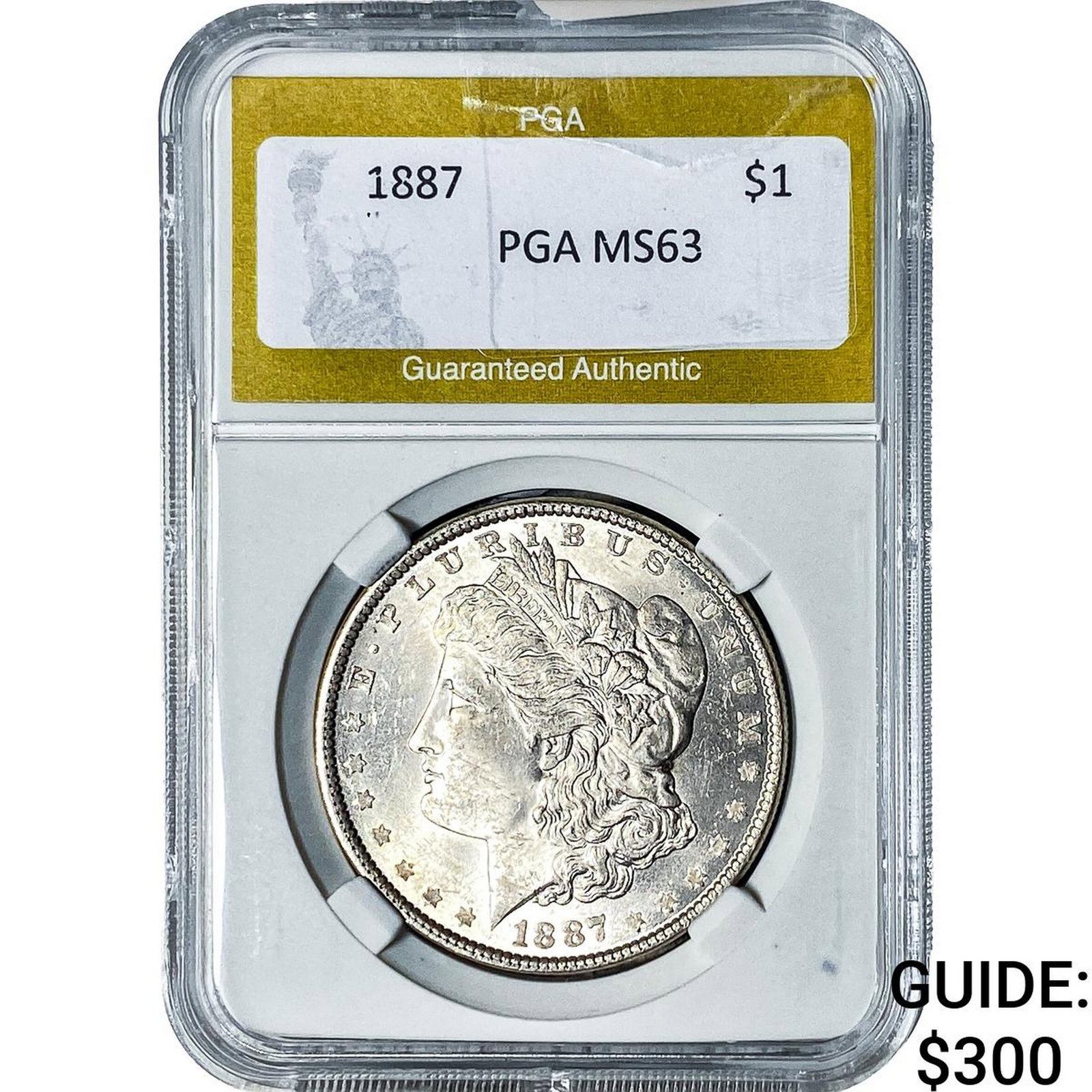 1887 Morgan Silver Dollar PGA MS63: 1887 Morgan Silver Dollar PGA MS63