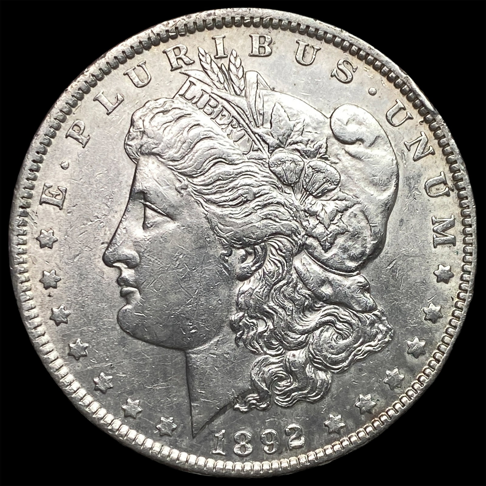 1892 Silver Morgan Dollar CLOSELY UNCIRCULATED: 1892 Silver Morgan Dollar CLOSELY UNCIRCULATED