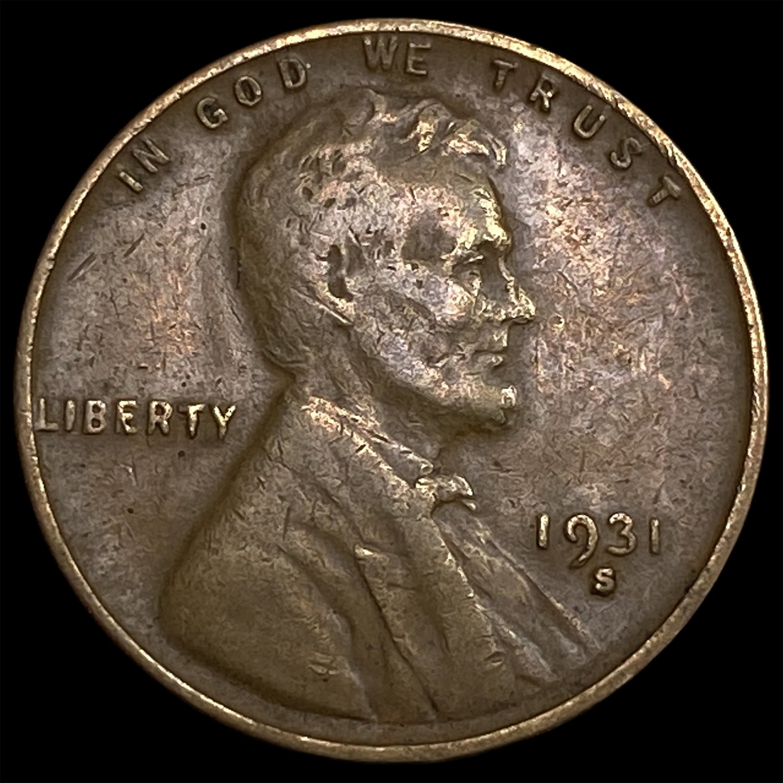 1931-S Lincoln Wheat Cent NEARLY UNCIRCULATED: 1931-S Lincoln Wheat Cent NEARLY UNCIRCULATED