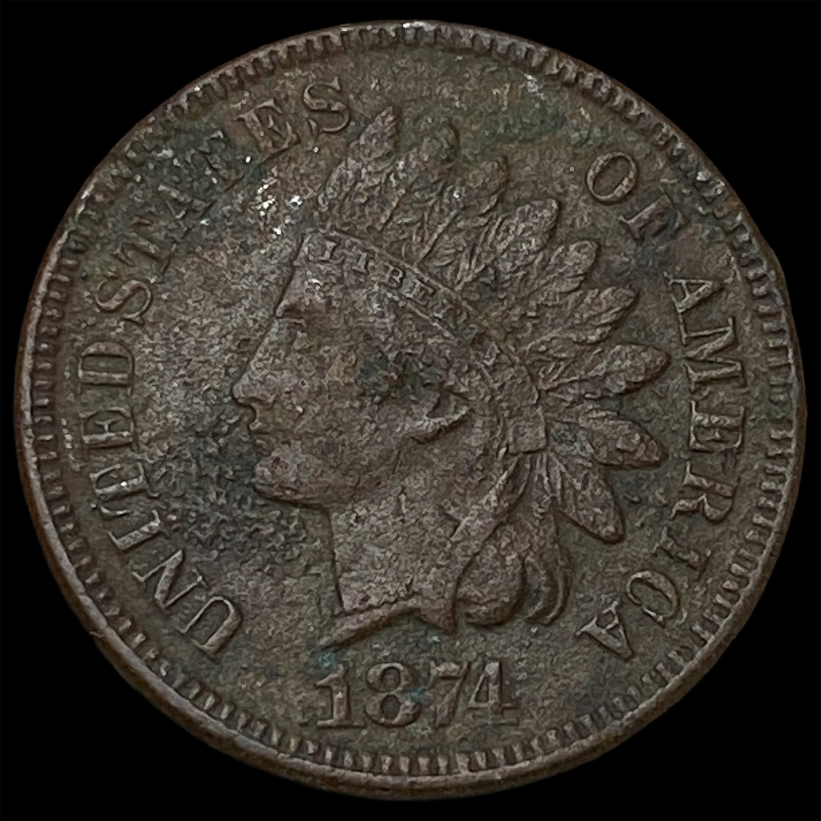 1874 Indian Head Cent HIGH GRADE: 1874 Indian Head Cent HIGH GRADE
