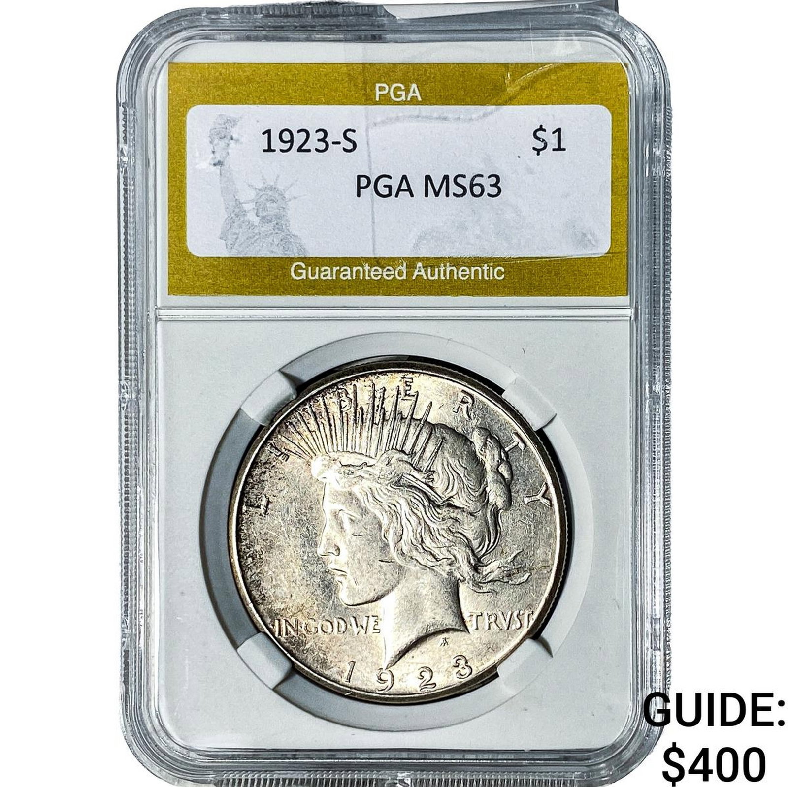 1923-S Silver Peace Dollar PGA MS63 (1 of 2)