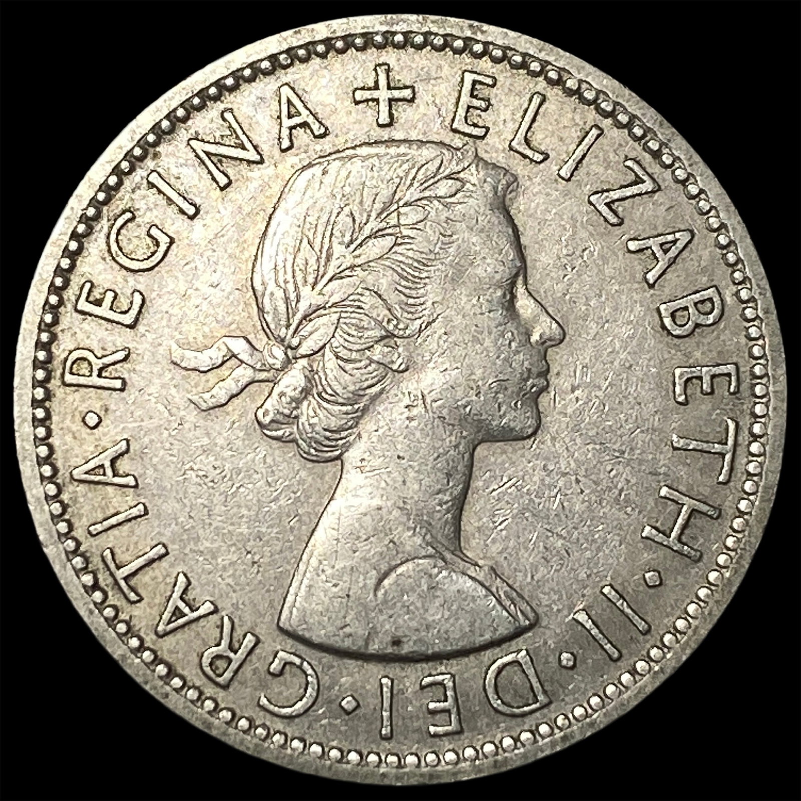 1956 Great Britain Copper Nickel 2 Shillings: 1956 Great Britain Copper Nickel 2 Shillings