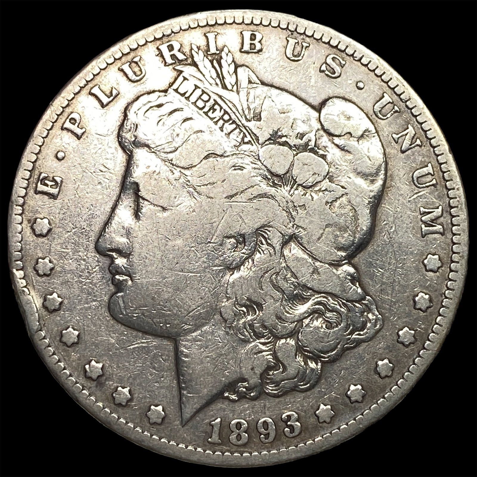 1893-CC Silver Morgan Dollar LIGHTLY CIRCULATED: 1893-CC Silver Morgan Dollar LIGHTLY CIRCULATED