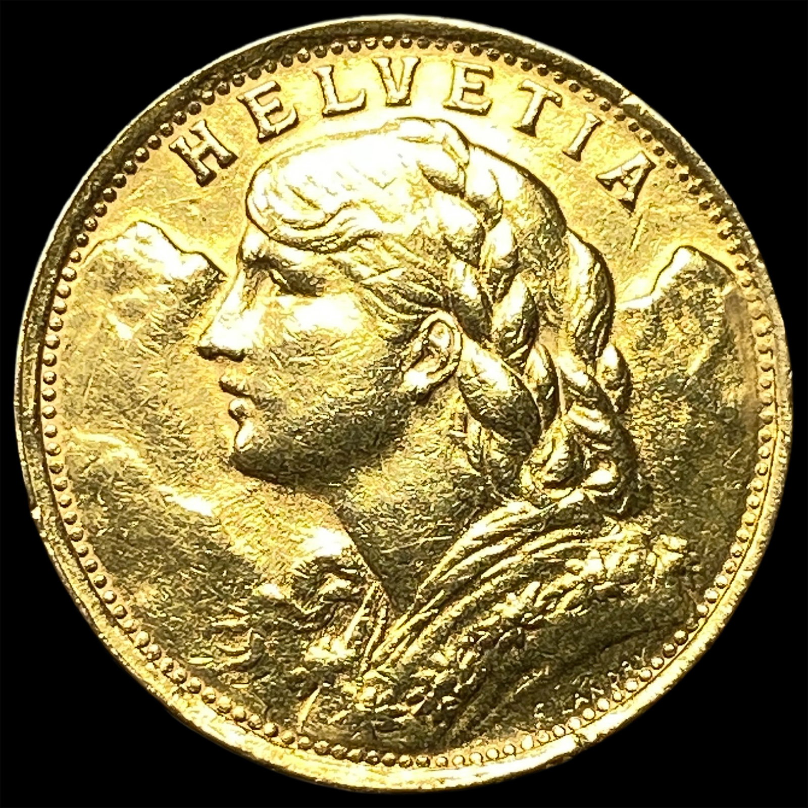 1935 Swiss Gold 20 Francs Helvetia HIGH GRADE: 1935 Swiss Gold 20 Francs Helvetia HIGH GRADE