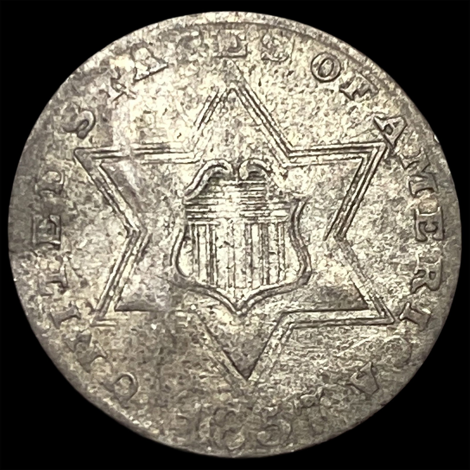1851 Silver Three-Cent Piece HIGH GRADE: 1851 Silver Three-Cent Piece HIGH GRADE