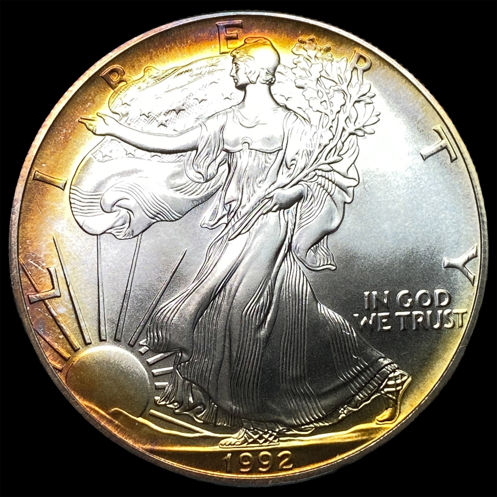 1992 1oz Silver American Eagle $1 CHOICE BU: 1992 1oz Silver American Eagle $1 CHOICE BU