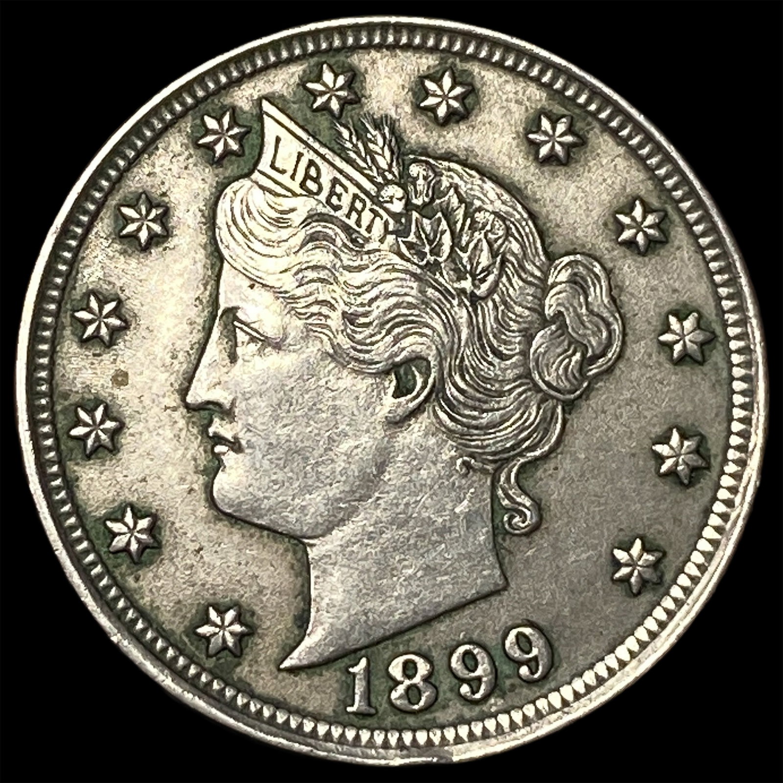 1899 Liberty Head Nickel NEARLY UNCIRCULATED: 1899 Liberty Head Nickel NEARLY UNCIRCULATED